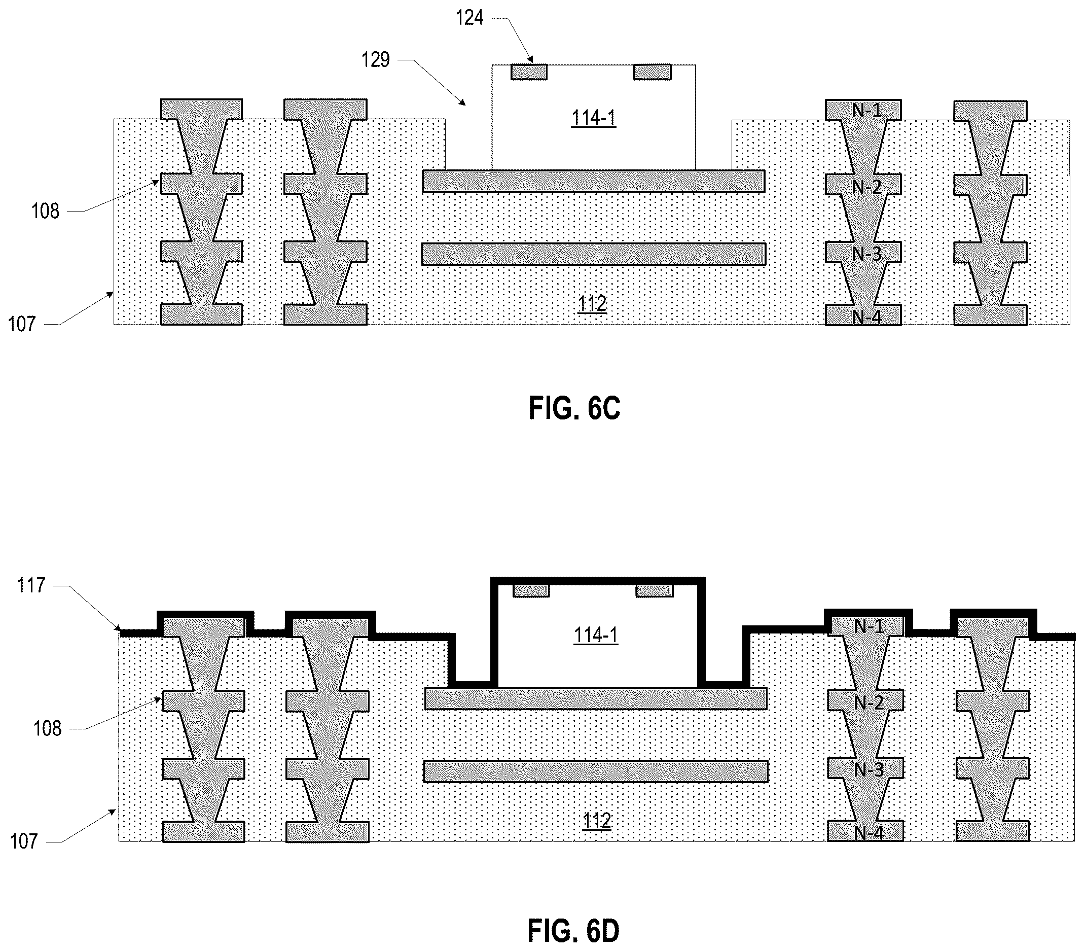 Patent US12616042 Figure 19 – Microelectronic assemblies with anchor layer around a bridge die