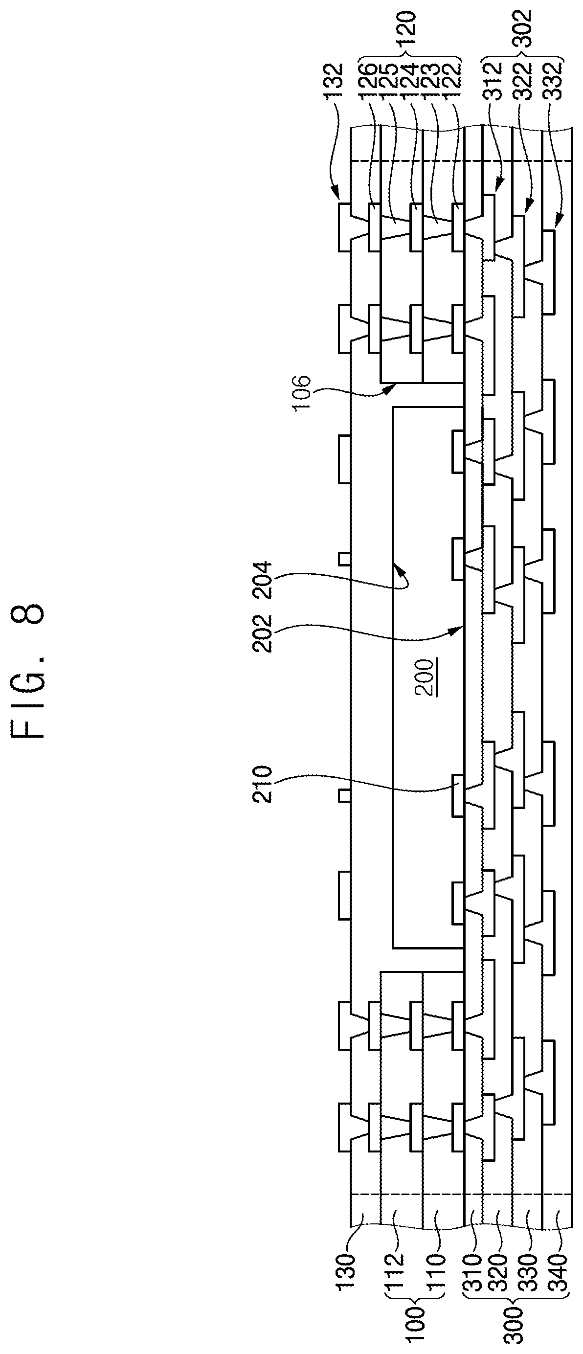 Patent US12616044 Figure 7 – Semiconductor packages and methods of manufacturing the same