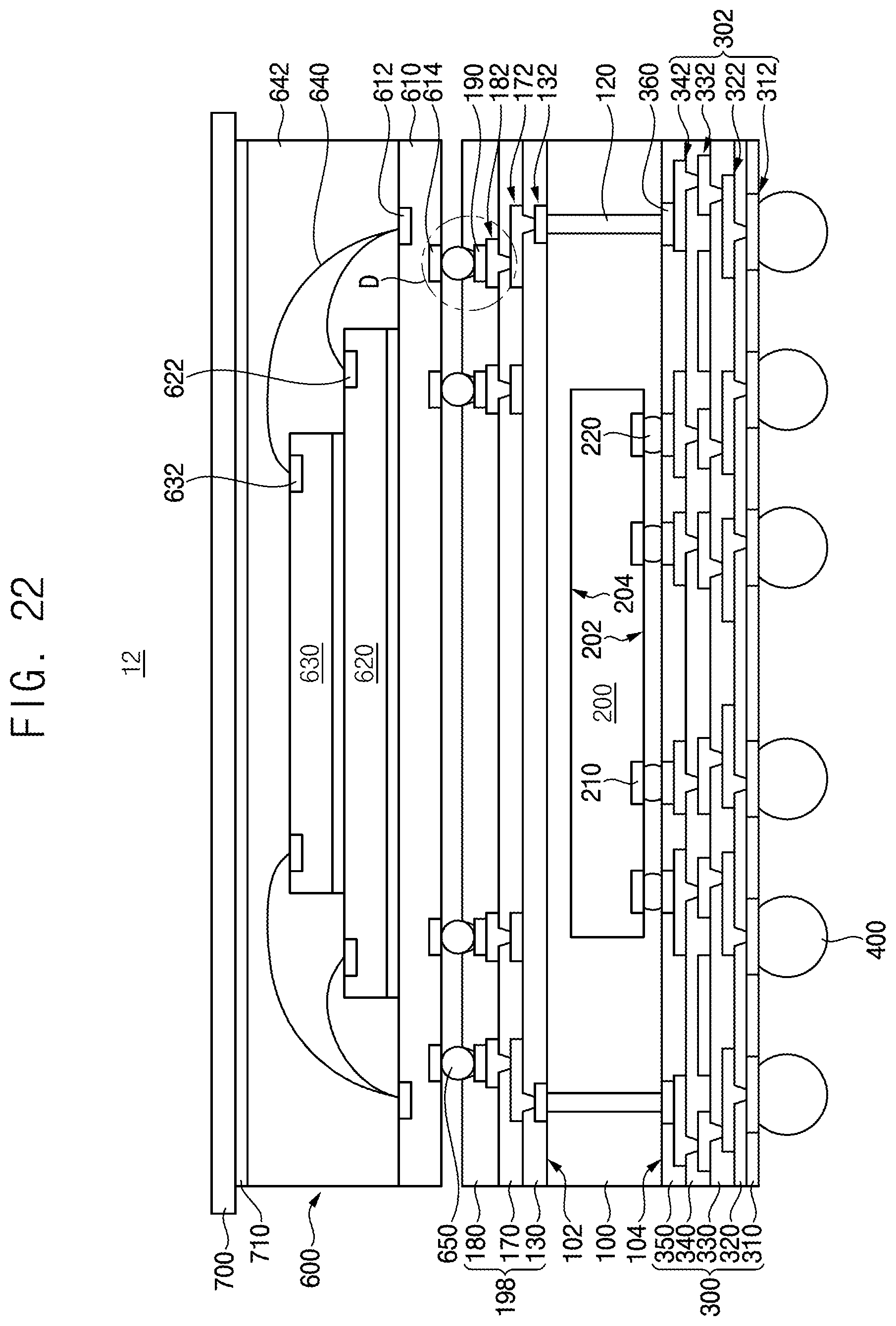 Patent US12616044 Figure 18 – Semiconductor packages and methods of manufacturing the same