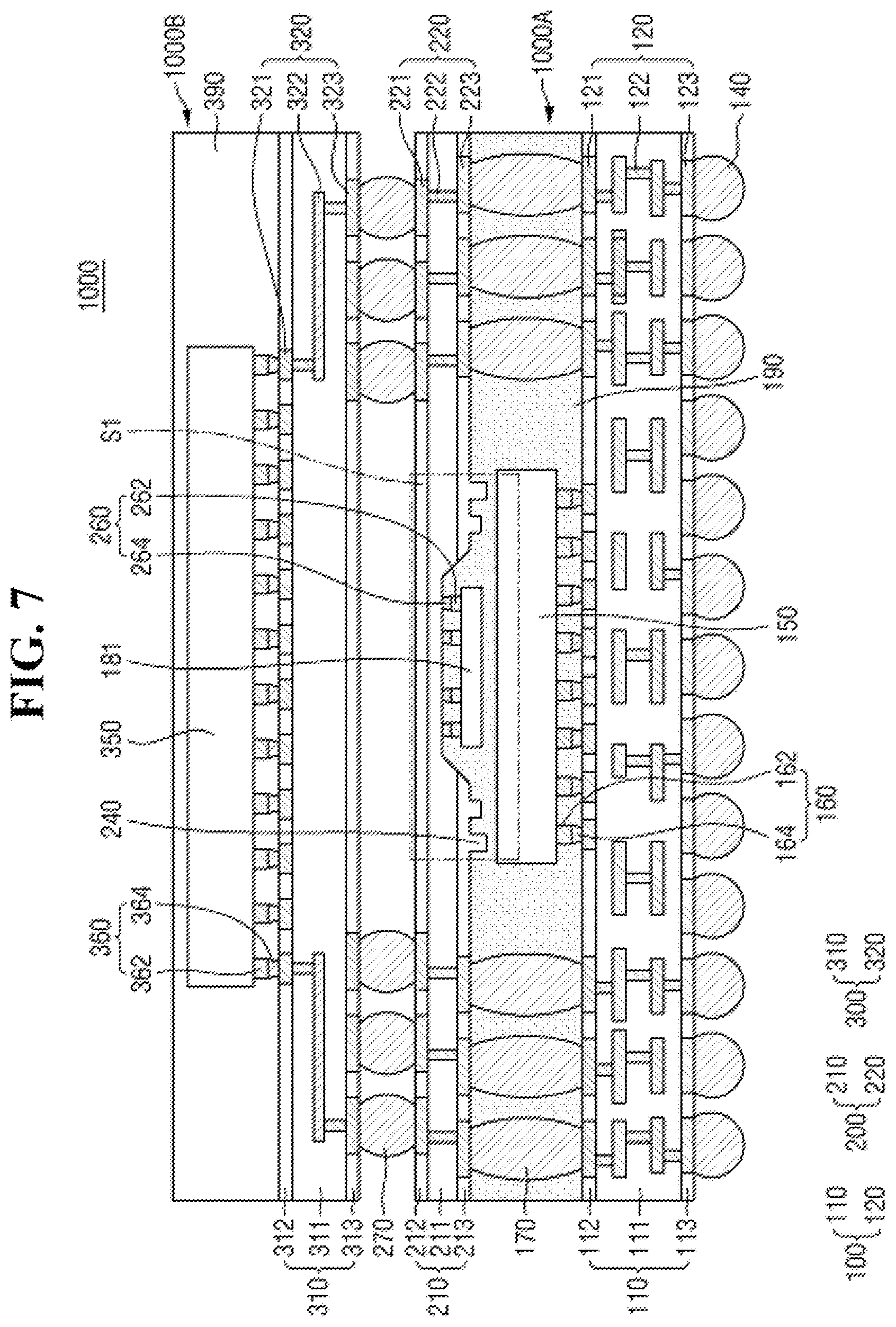 Patent US12616045 Figure 7 – Semiconductor package and method of fabricating the same