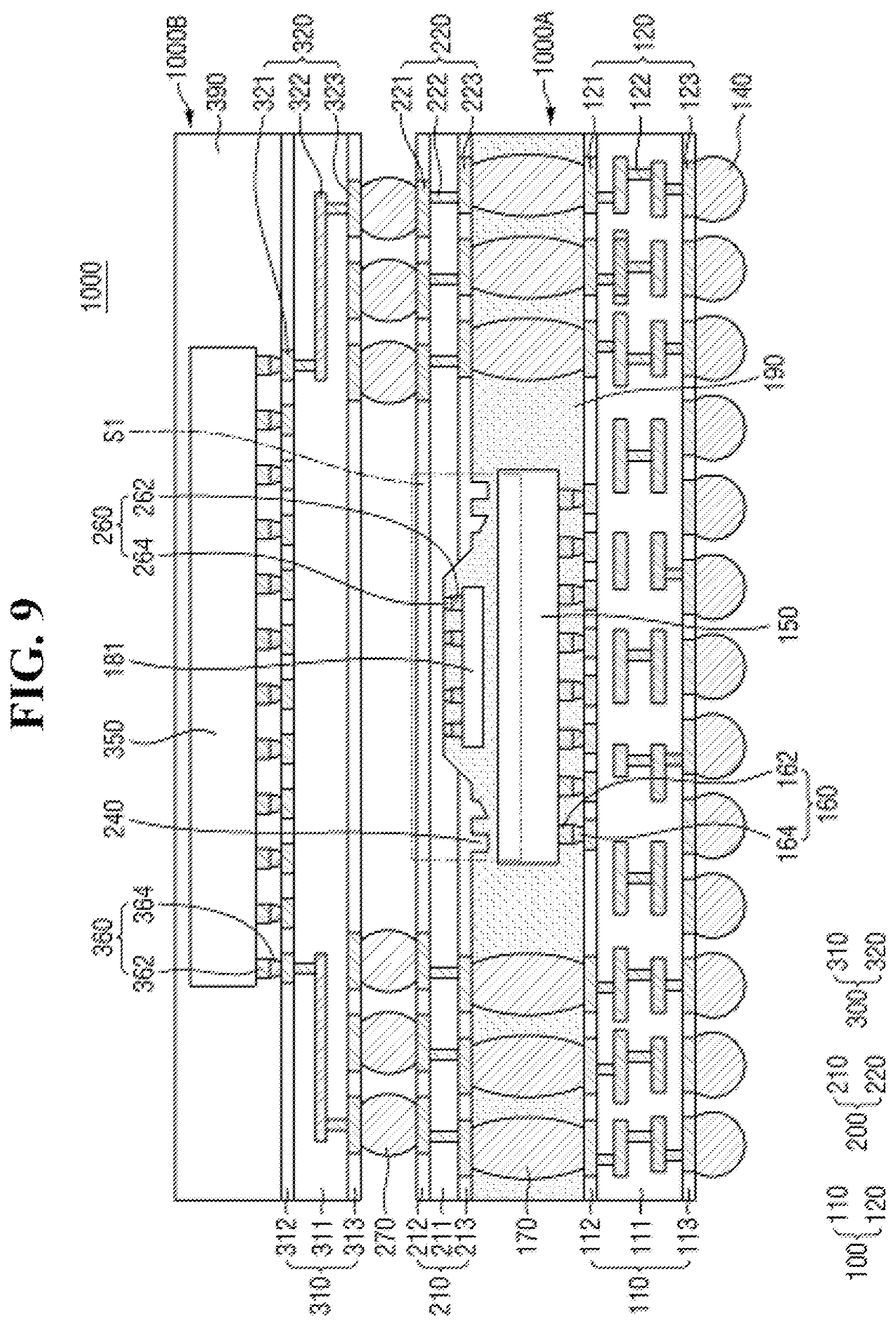 Patent US12616045 Figure 9 – Semiconductor package and method of fabricating the same