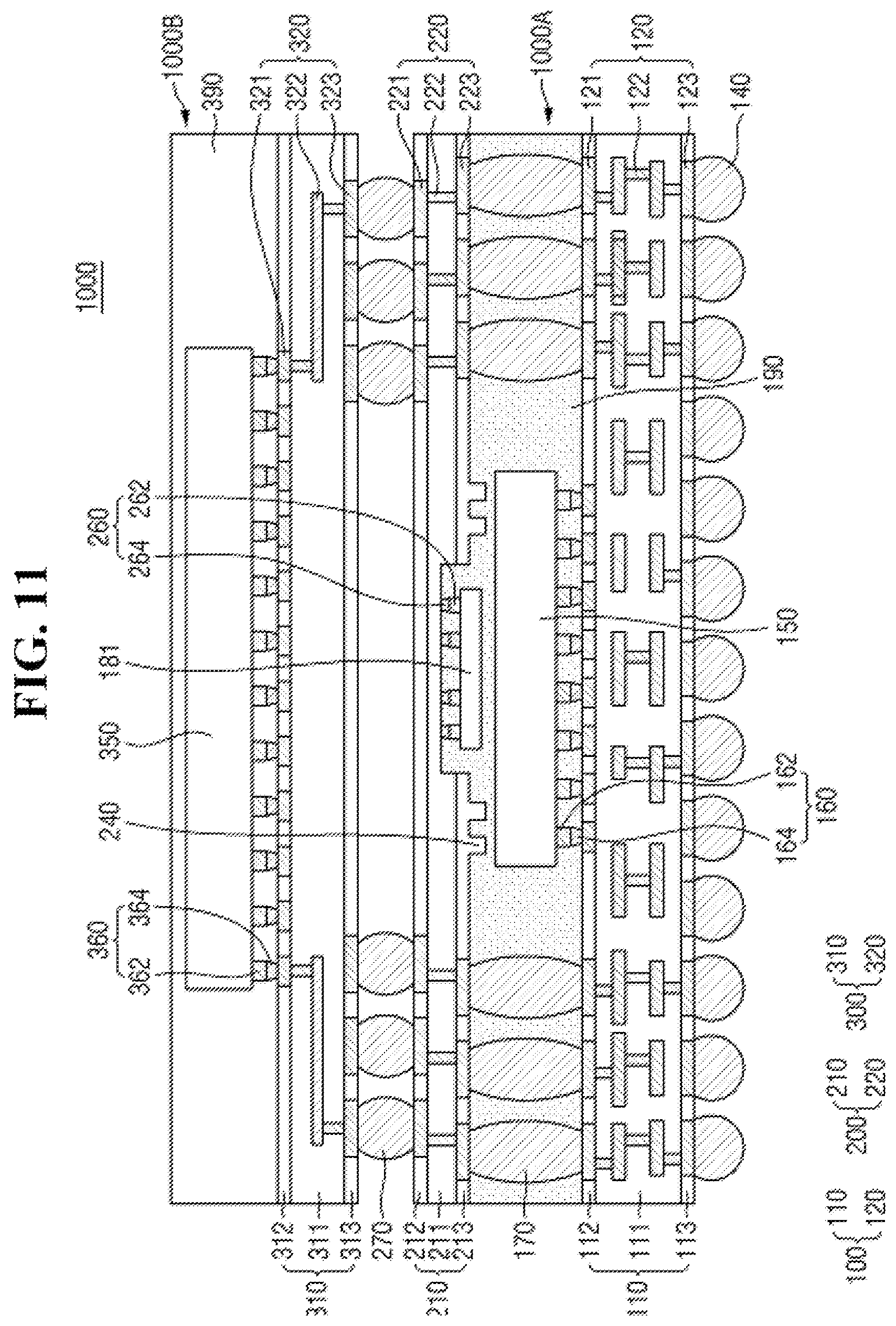 Patent US12616045 Figure 11 – Semiconductor package and method of fabricating the same