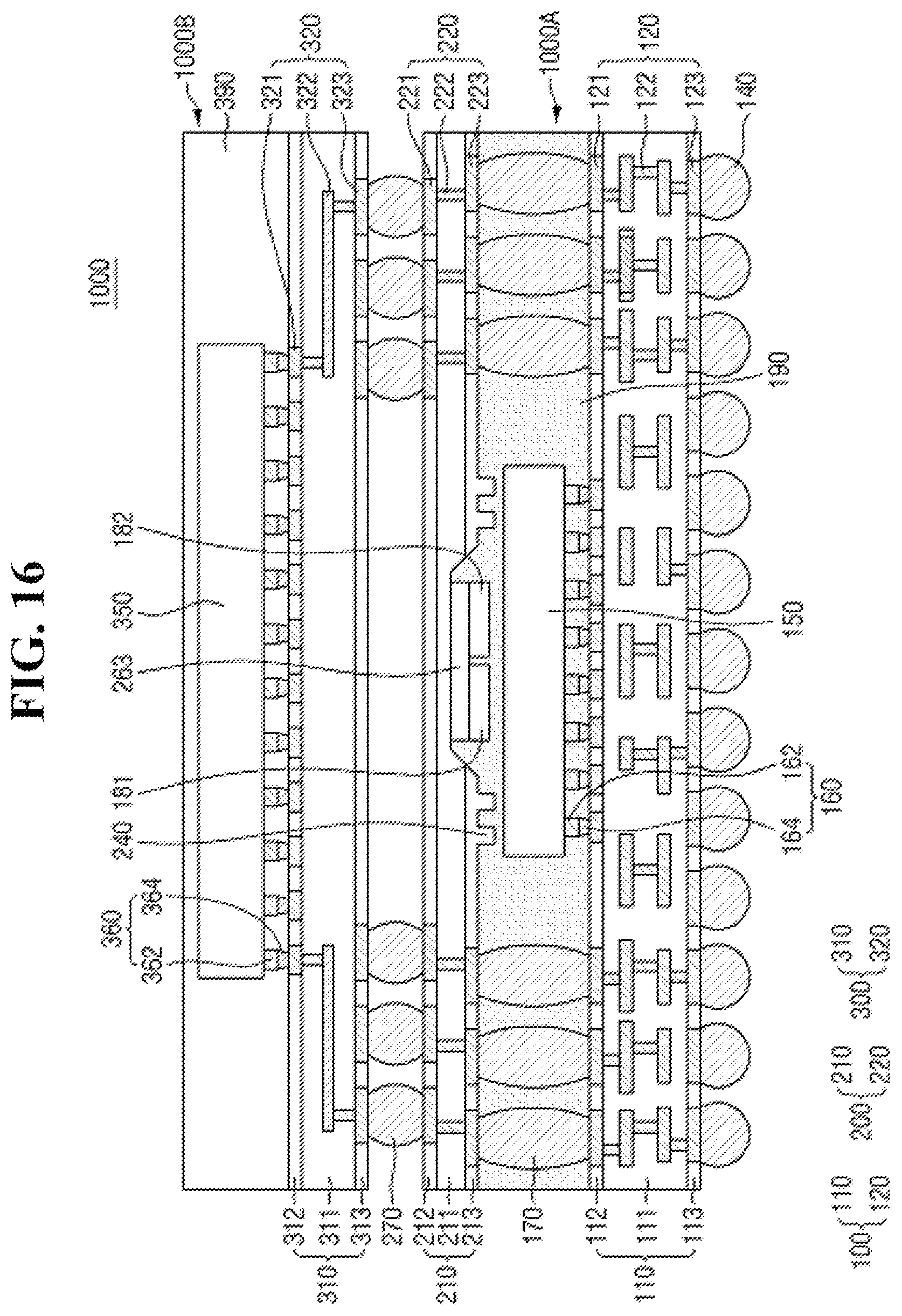 Patent US12616045 Figure 16 – Semiconductor package and method of fabricating the same