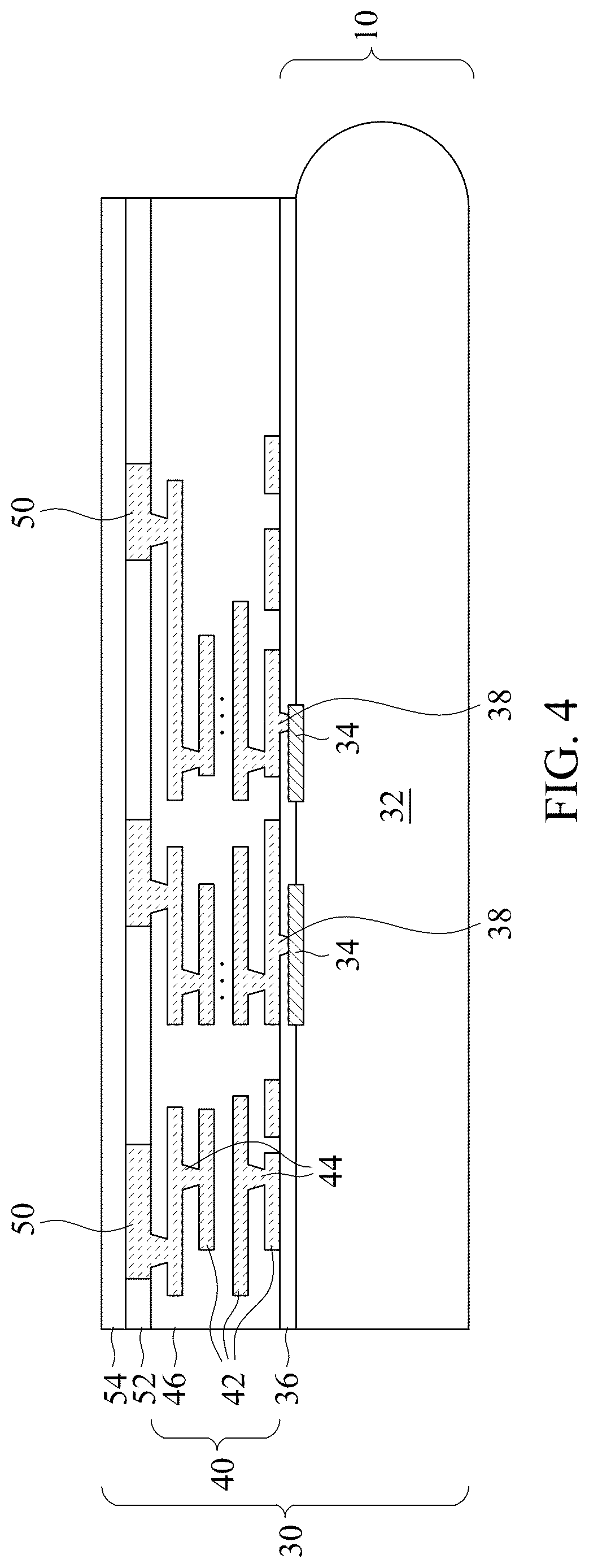 Patent US12616046 Figure 4 – Wafer bonding incorporating thermal conductive paths