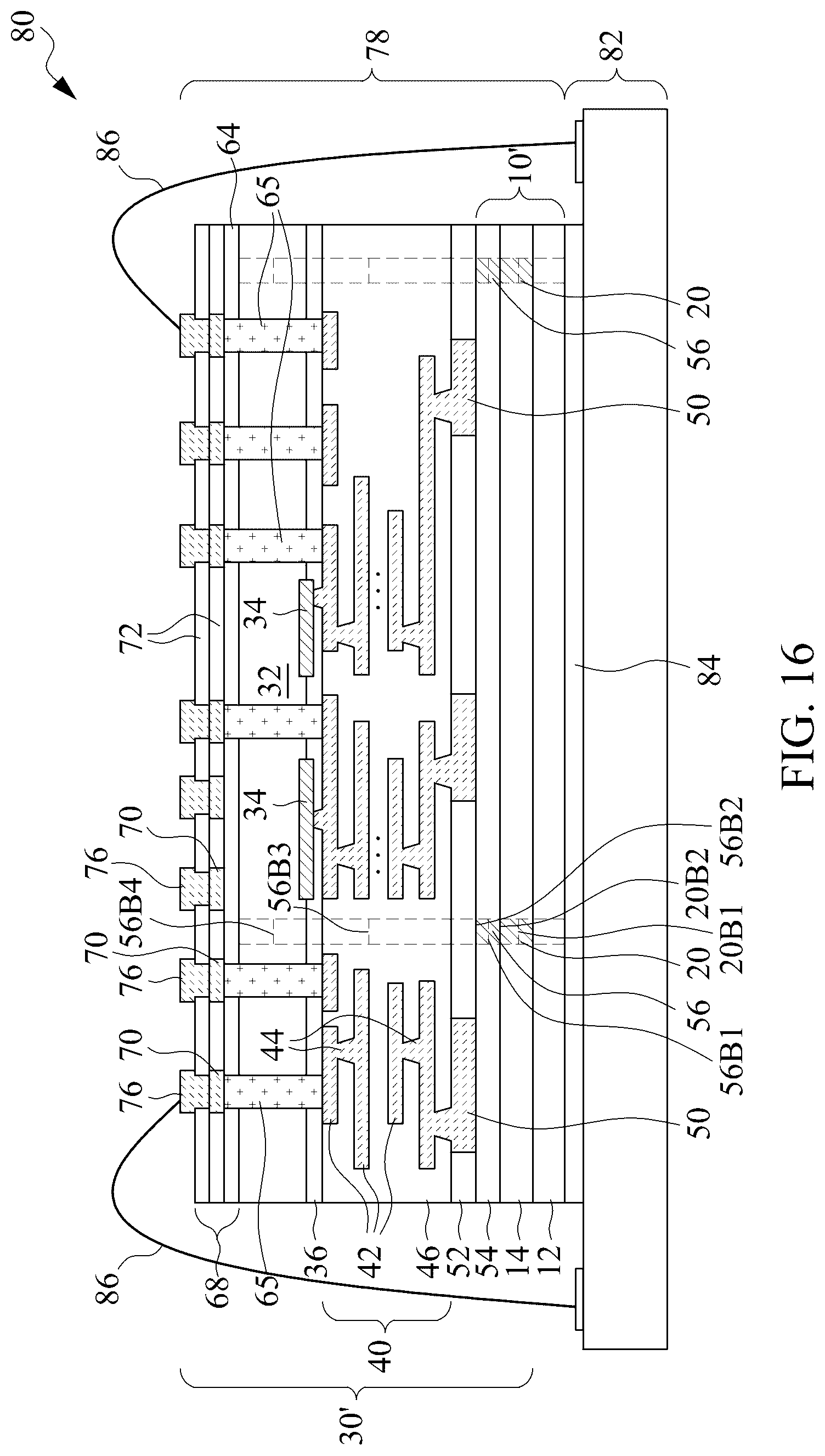 Patent US12616046 Figure 16 – Wafer bonding incorporating thermal conductive paths