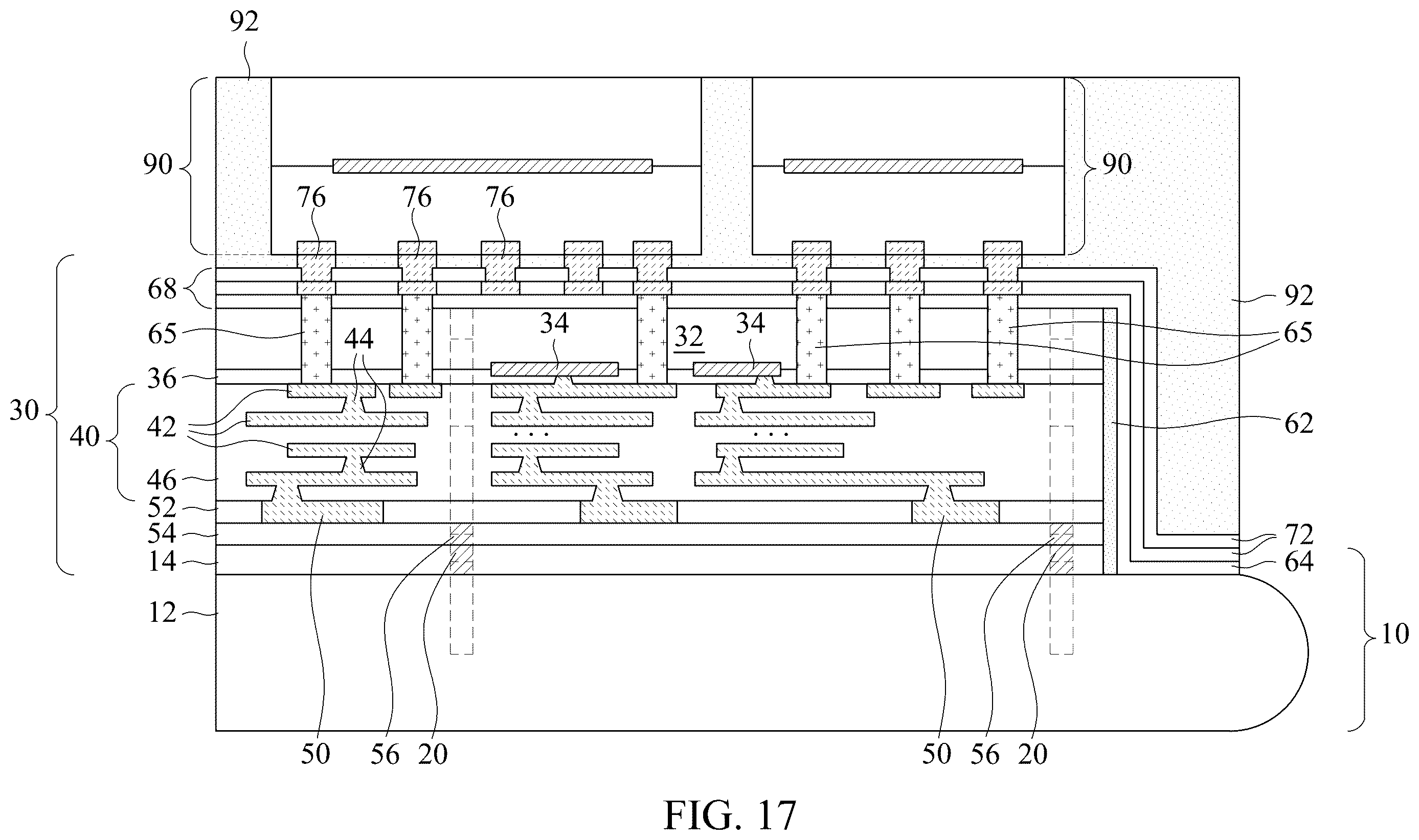 Patent US12616046 Figure 17 – Wafer bonding incorporating thermal conductive paths