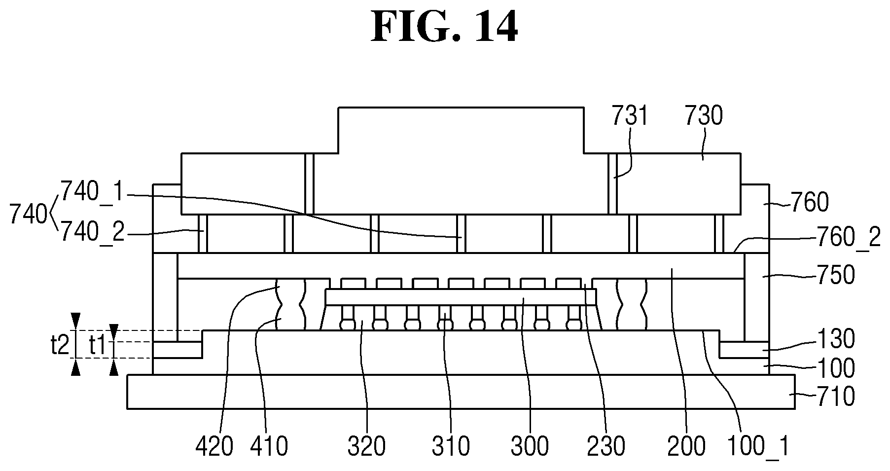 Patent US12616047 Figure 14 – Method of fabricating a semiconductor package including an interposer