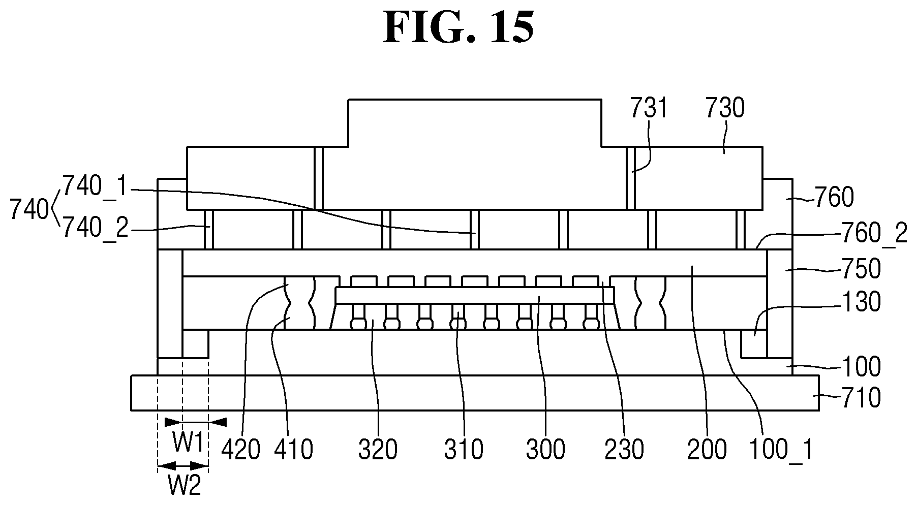 Patent US12616047 Figure 15 – Method of fabricating a semiconductor package including an interposer