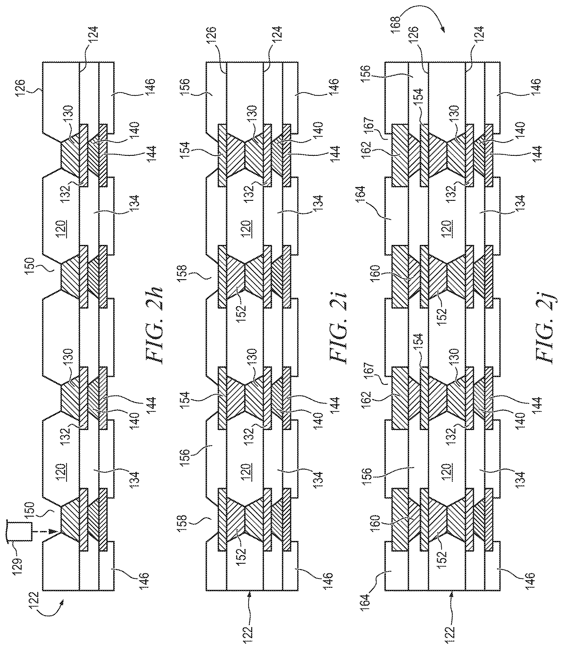 Patent US12616048 Figure 4 – Semiconductor device and method of forming inverted EWLB package with vertical e-bar structure