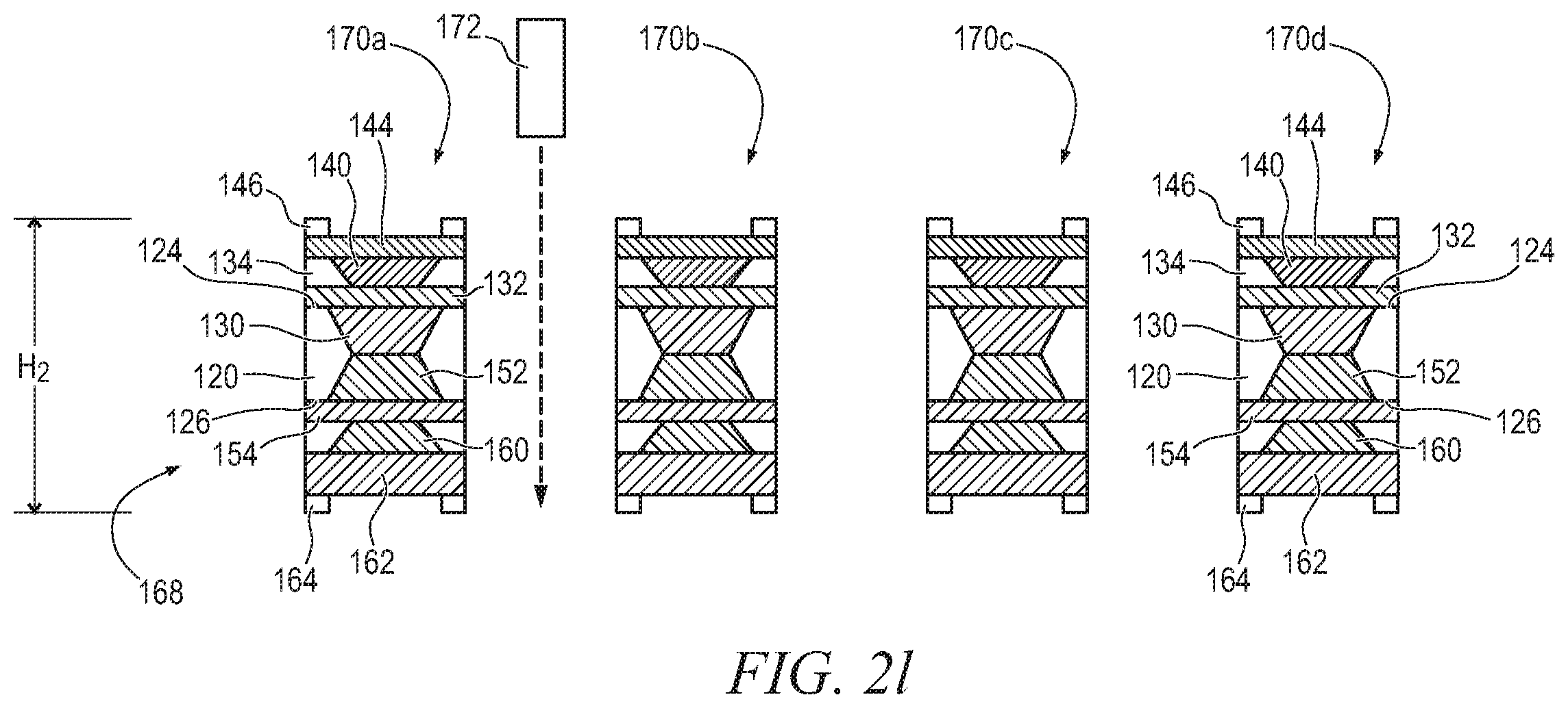 Patent US12616048 Figure 6 – Semiconductor device and method of forming inverted EWLB package with vertical e-bar structure