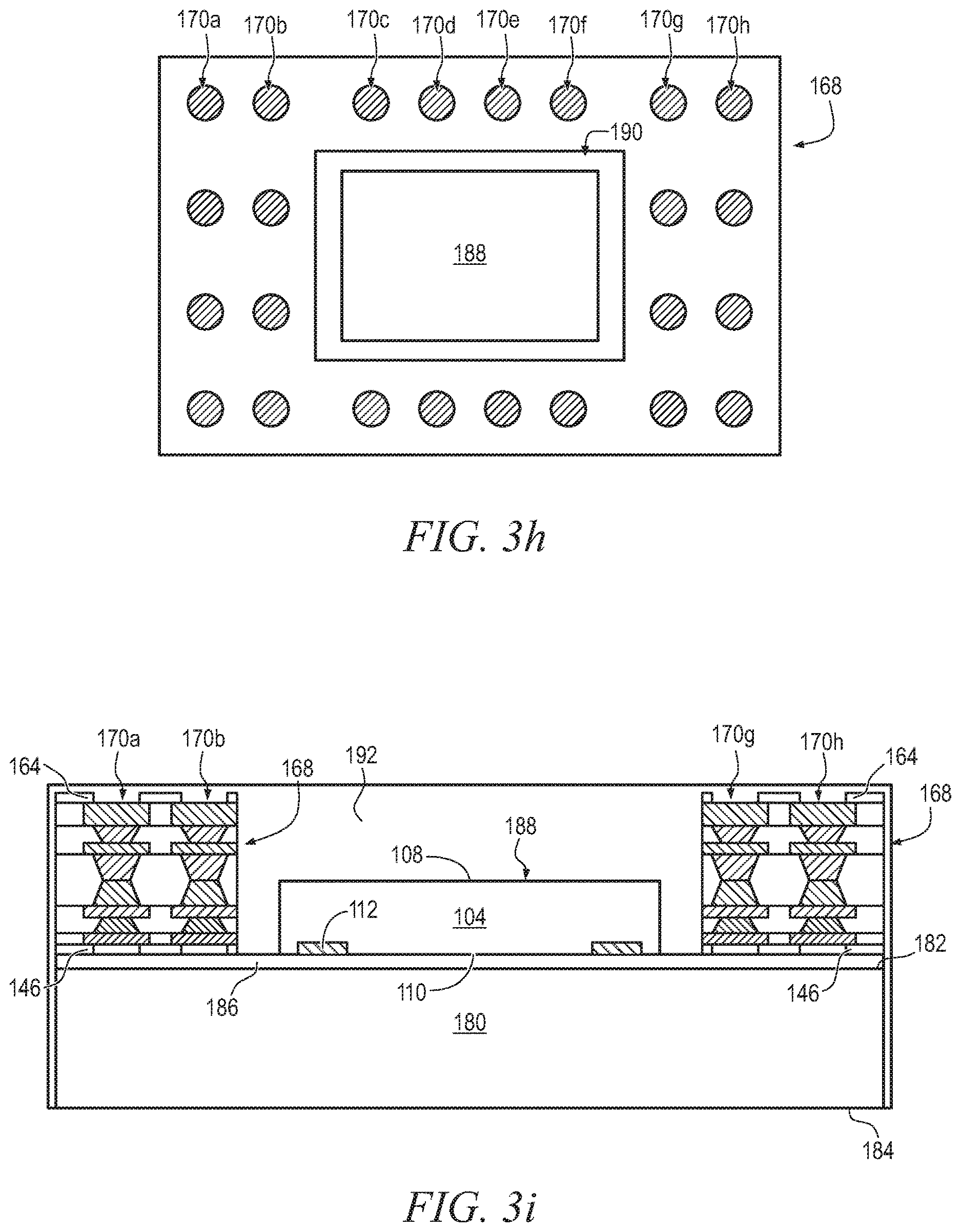 Patent US12616048 Figure 10 – Semiconductor device and method of forming inverted EWLB package with vertical e-bar structure