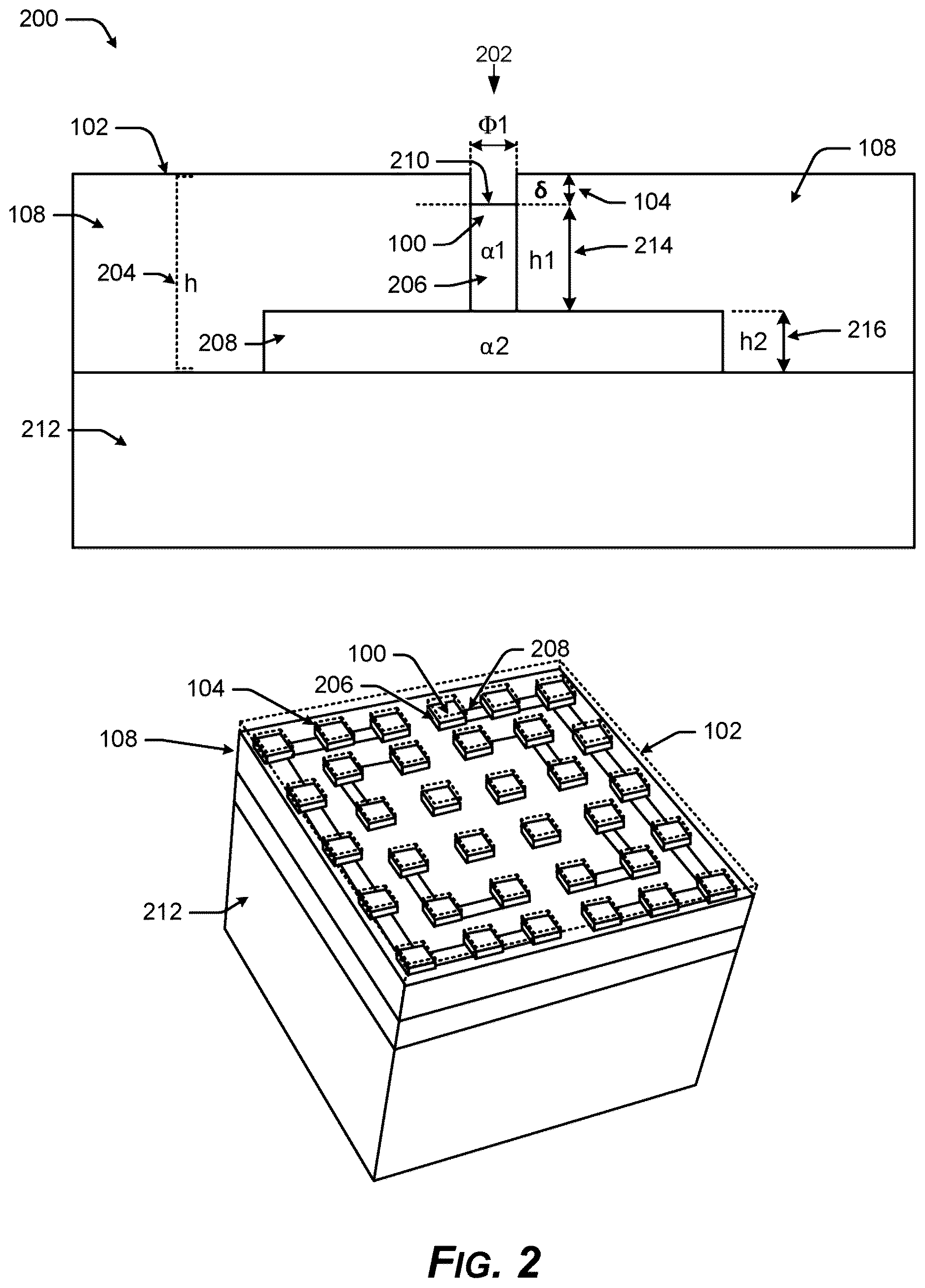 Patent US12616050 Figure 2 – Bonded structure including a first microelectronic device direct hybrid bonded to a second microelectronic device