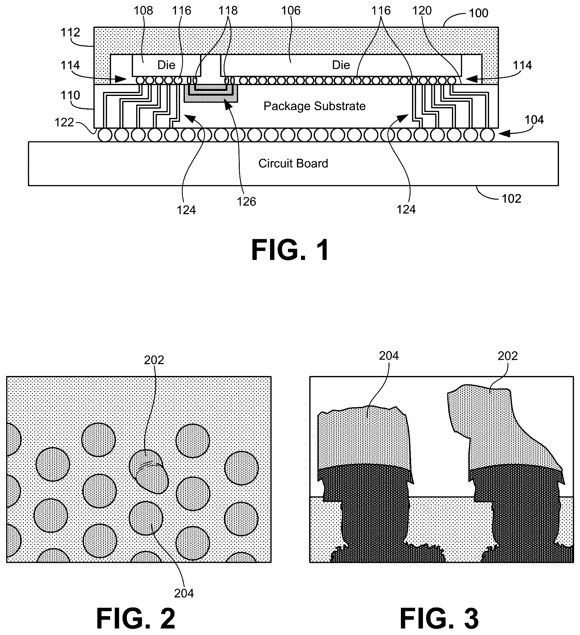Patent US12616052 Figure 1 – Methods and apparatus to reduce defects in interconnects between semicondcutor dies and package substrates