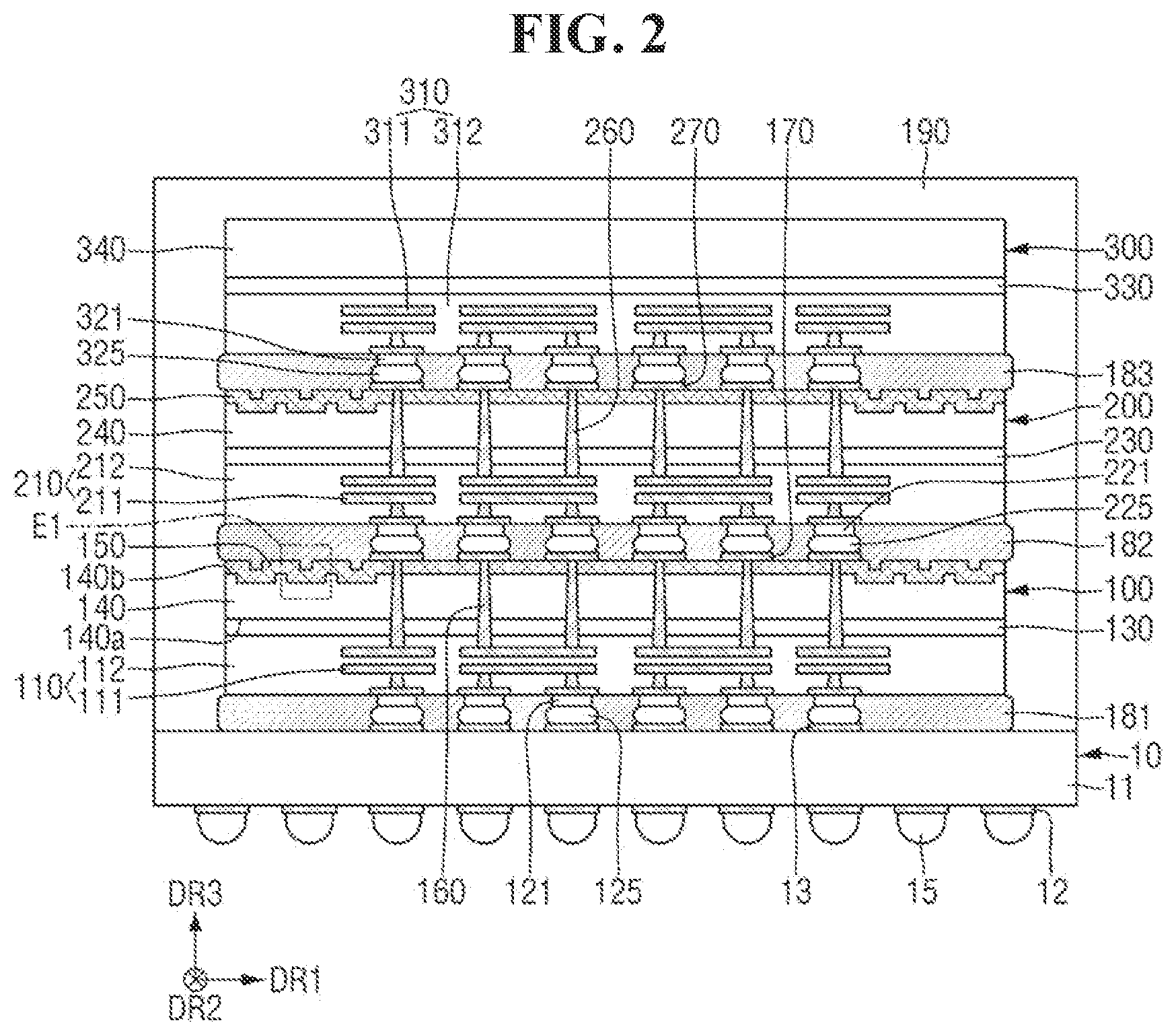 Patent US12616056 Figure 2 – Semiconductor package and method of manufacturing the same
