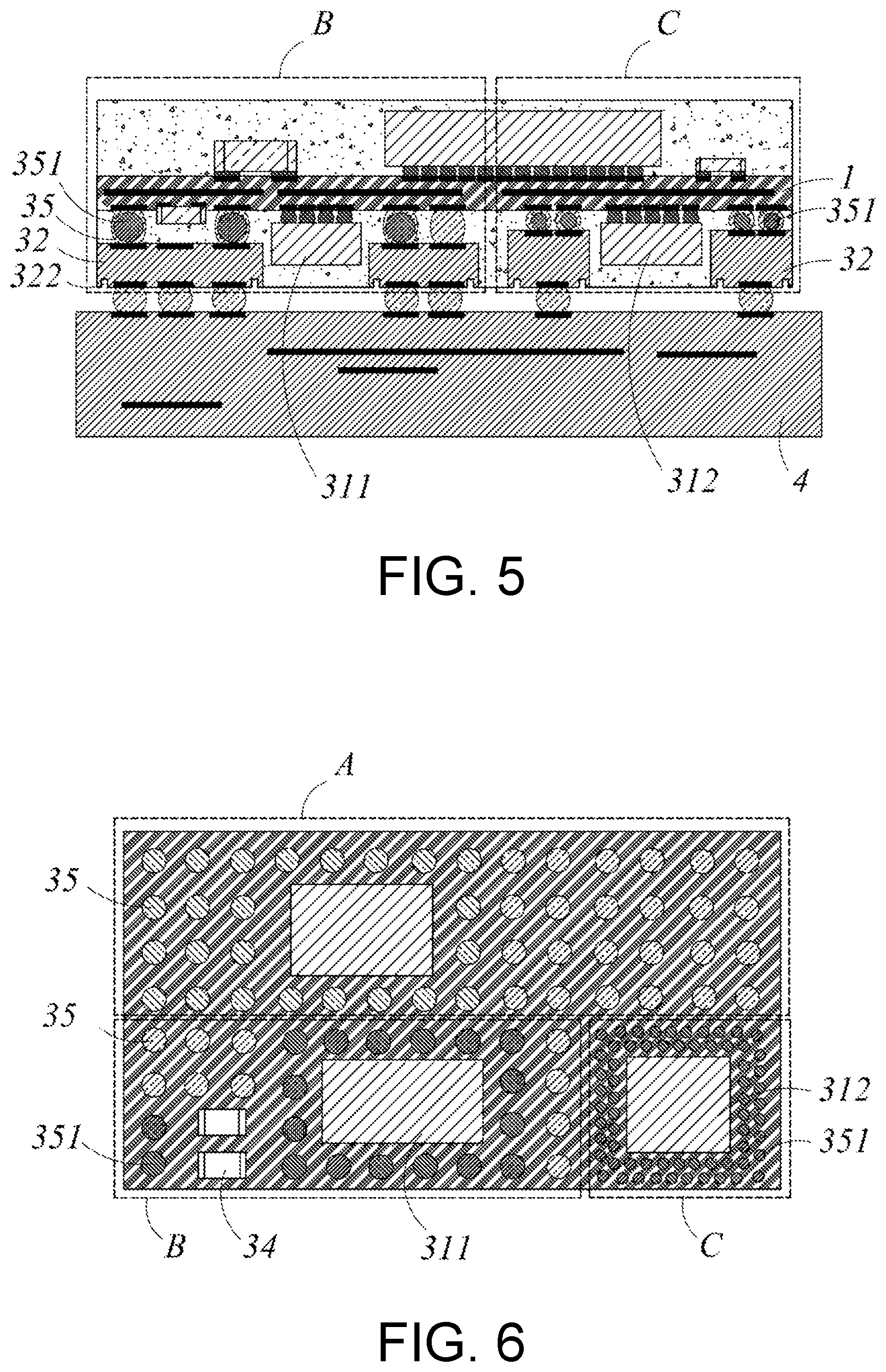Patent US12616057 Figure 3 – Double-sided sip packaging structure having interposer including a groove and manufacturing method thereof