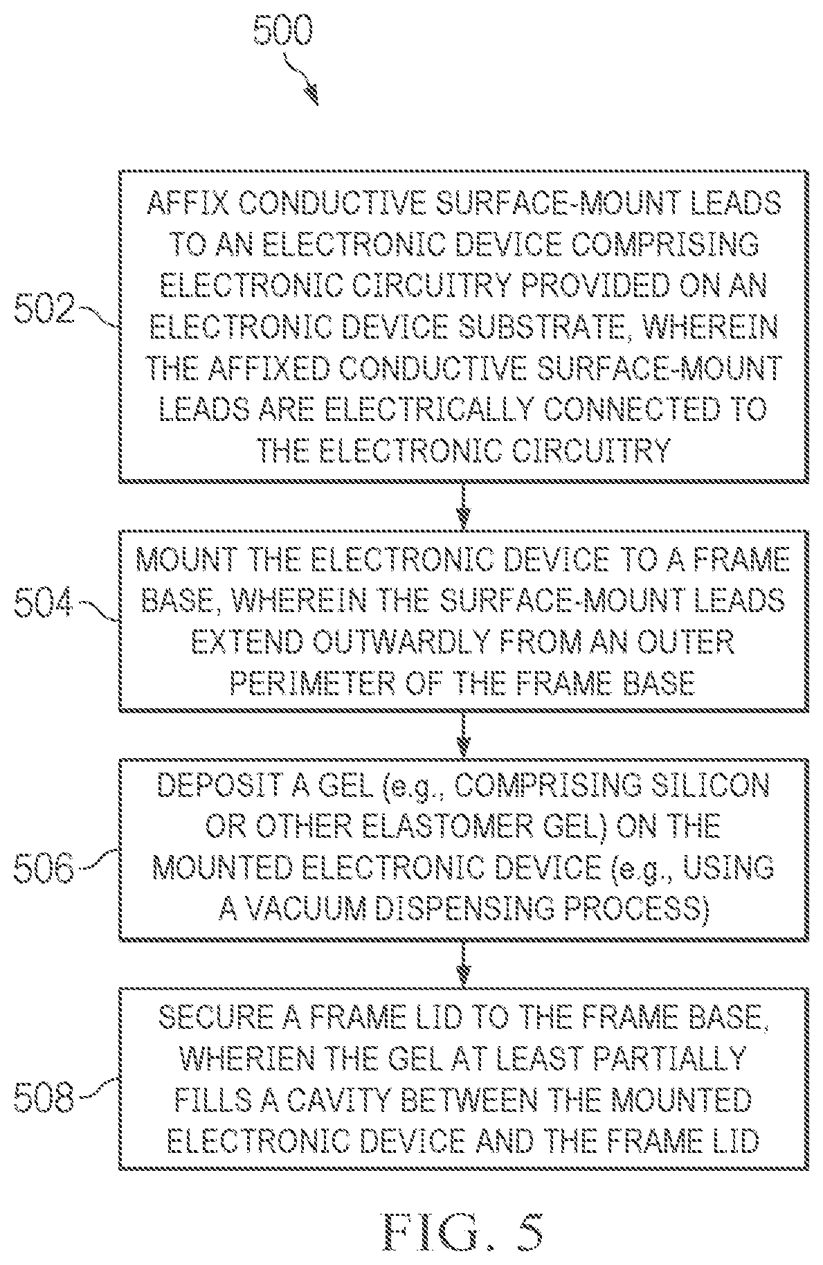 Patent US12616059 Figure 14 – Electronic device package including a gel