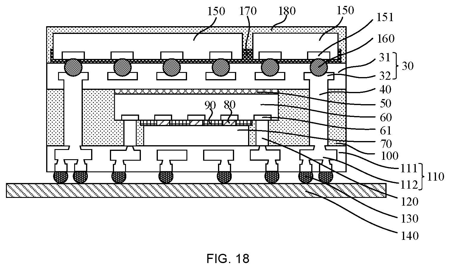 Patent US12616064 Figure 8 – Three-dimensional fan-out integrated package structure, packaging method thereof, and wireless headset