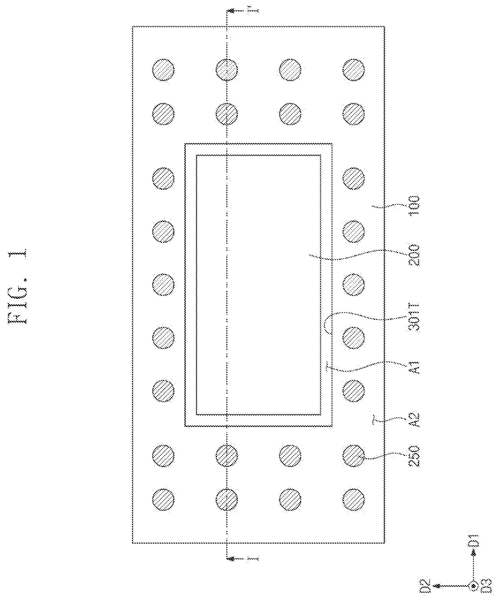 Patent US12616065 — Semiconductor package with interposer including recess — Figure 1