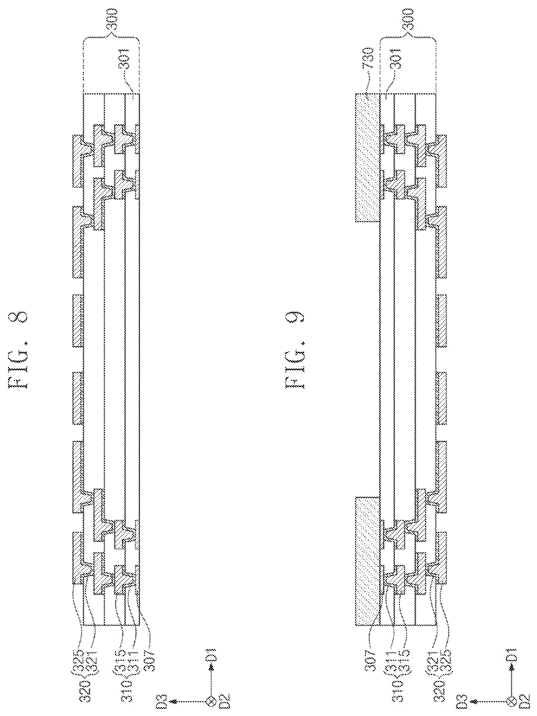 Patent US12616065 Figure 9 – Semiconductor package with interposer including recess