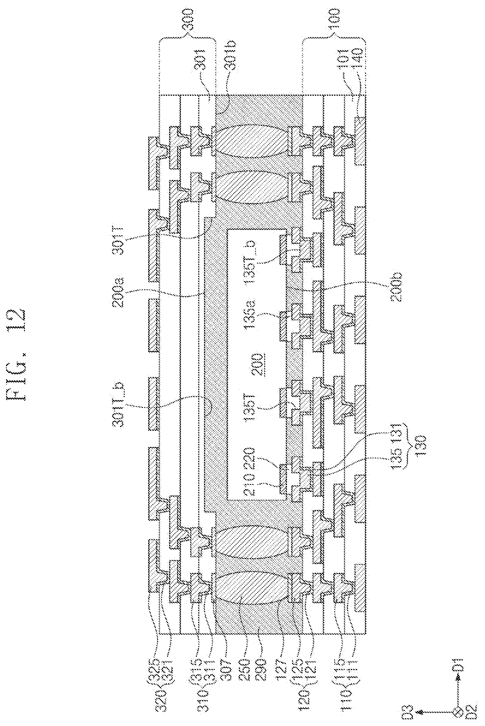 Patent US12616065 Figure 11 – Semiconductor package with interposer including recess