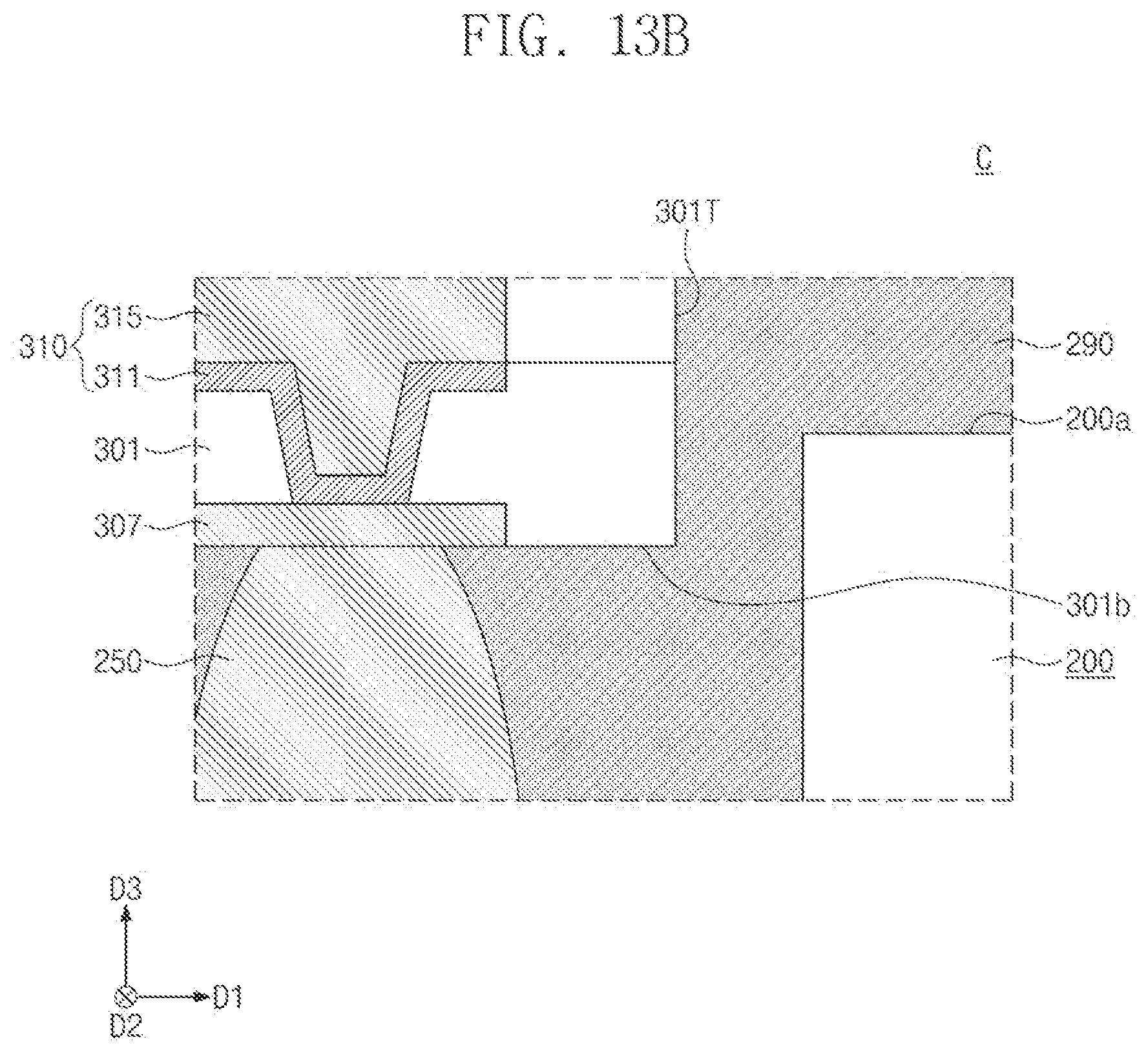 Patent US12616065 Figure 13 – Semiconductor package with interposer including recess