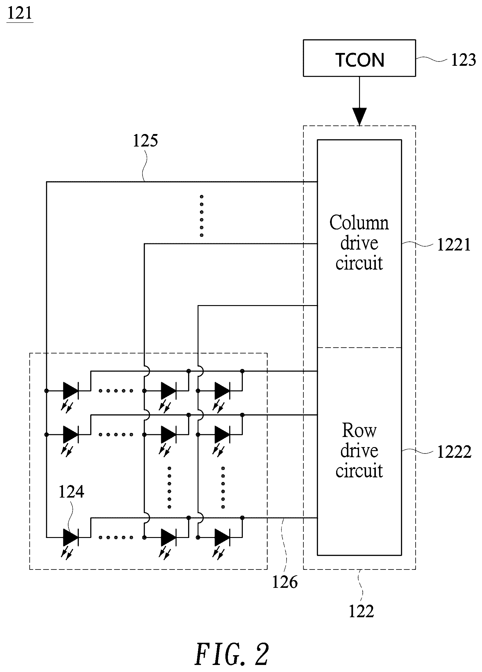 Patent US12616066 Figure 2 – Foldable microLED display