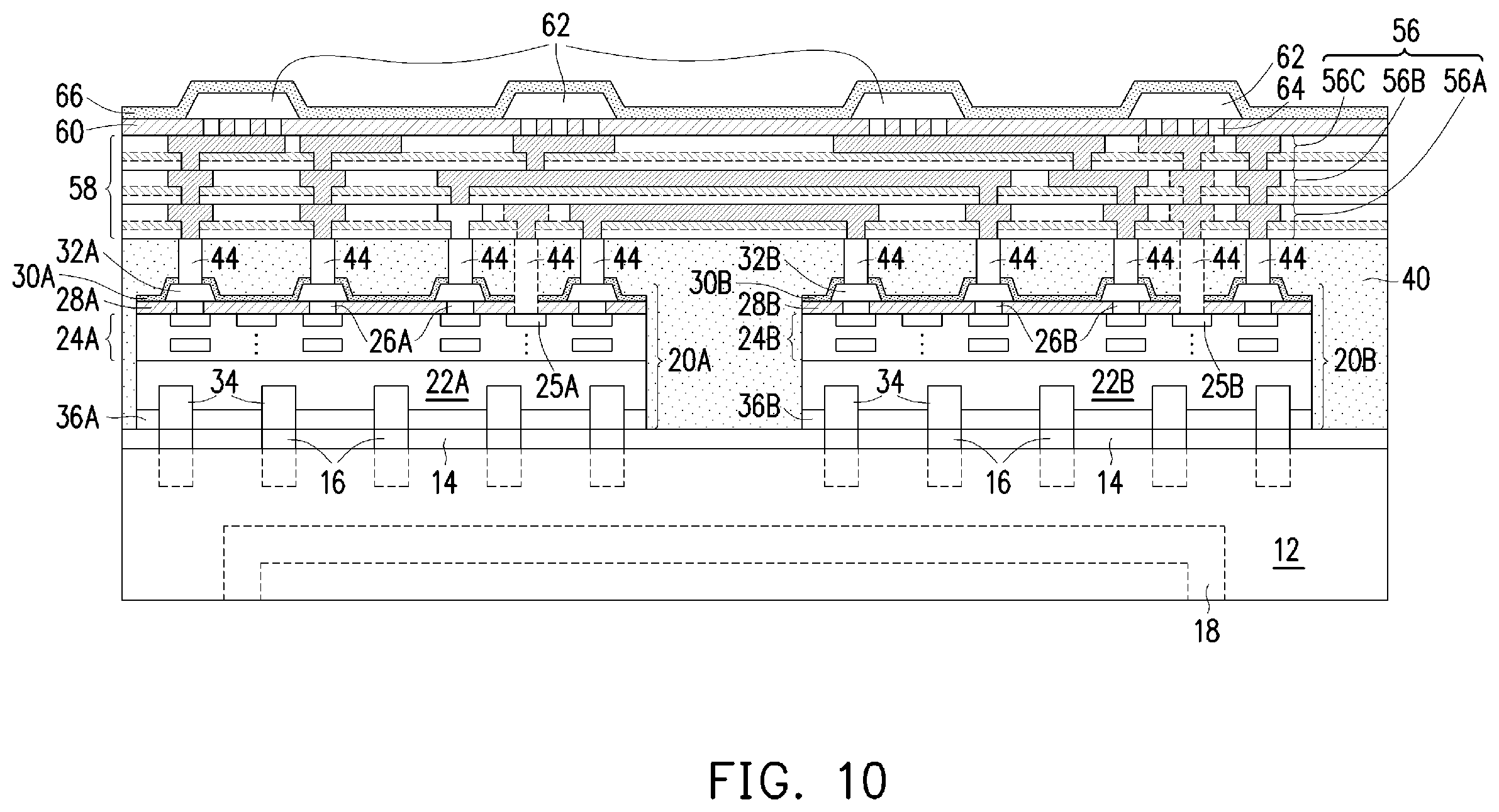 Patent US12616070 Figure 11 – Packages formed using RDL-last process