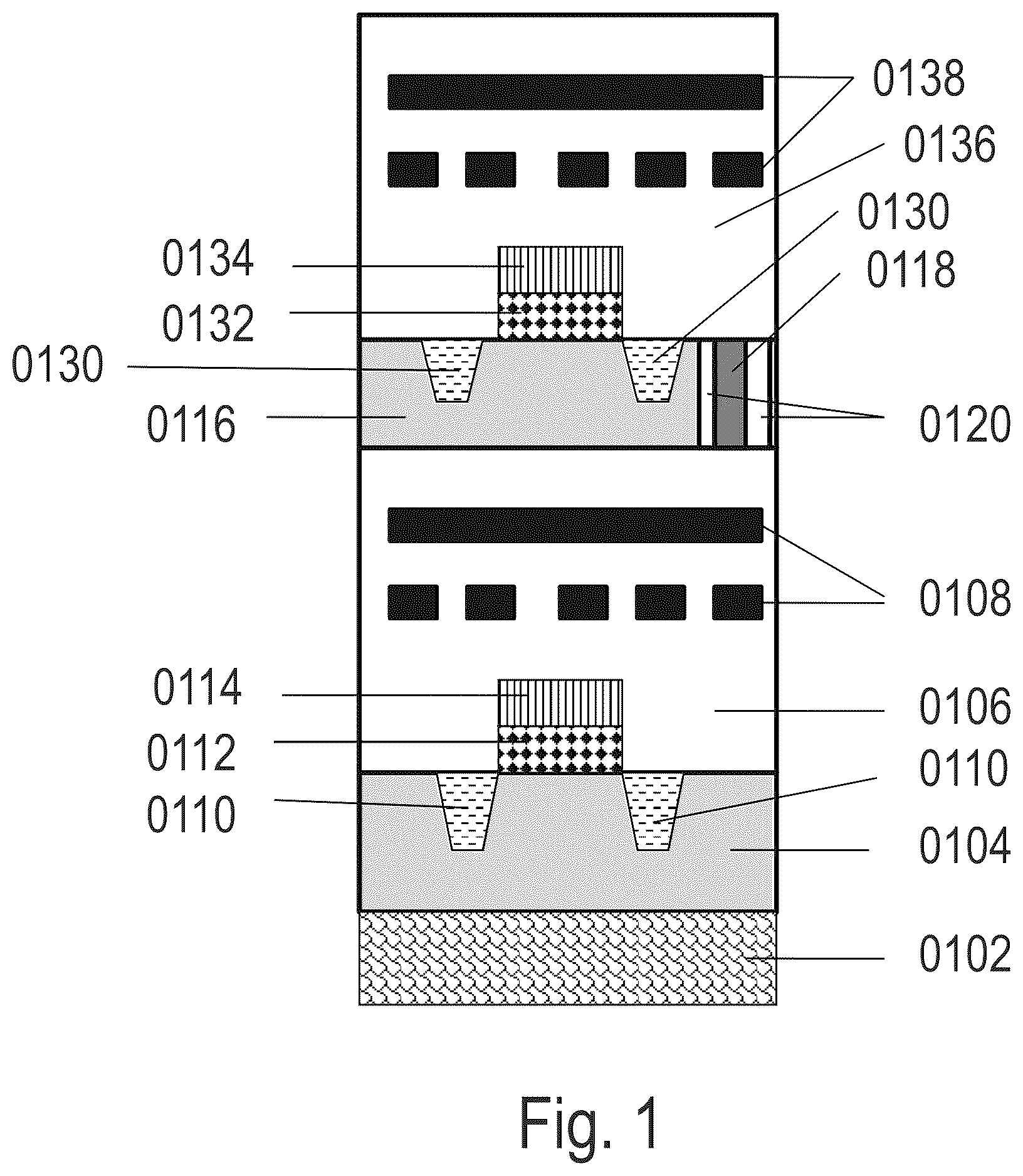 Patent US12616073 Figure 1 – 3D semiconductor device and structure with metal layers