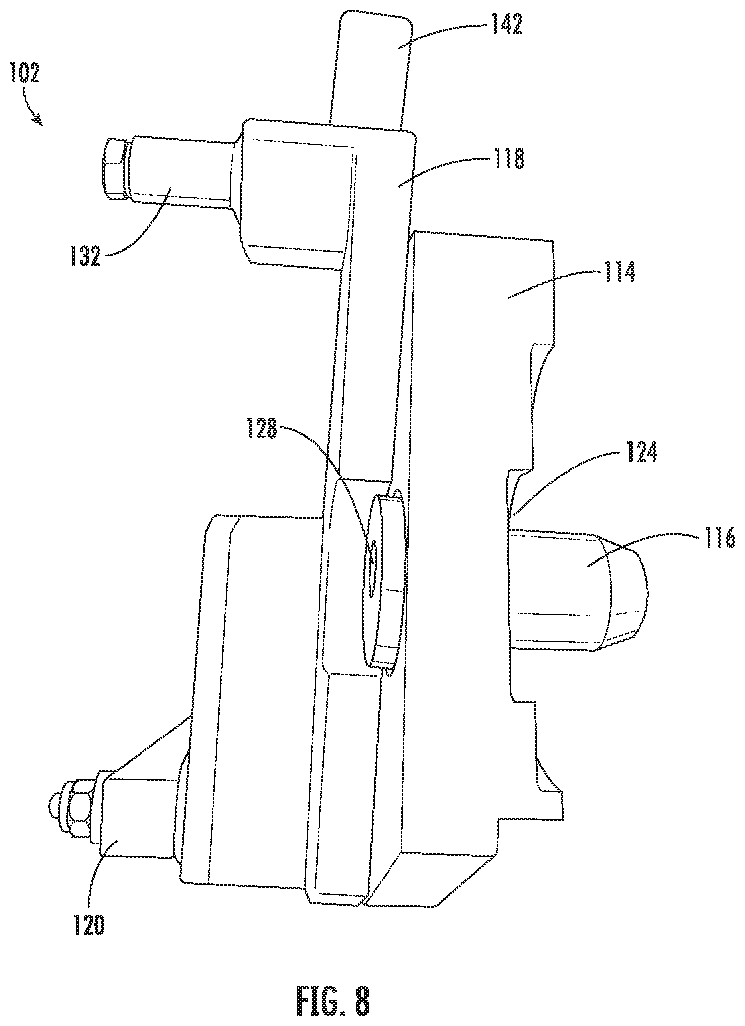 Patent US12616085 Figure 8 – Brush attachment system for a turfgrass mower