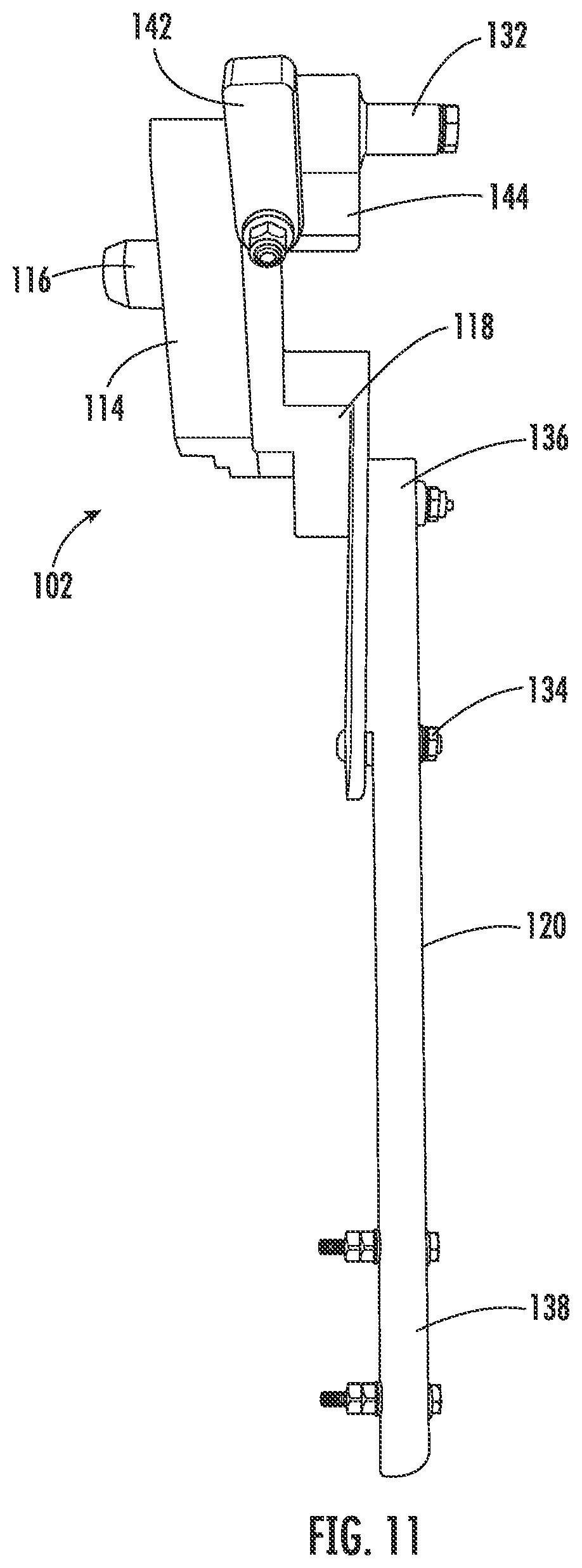 Patent US12616085 Figure 11 – Brush attachment system for a turfgrass mower