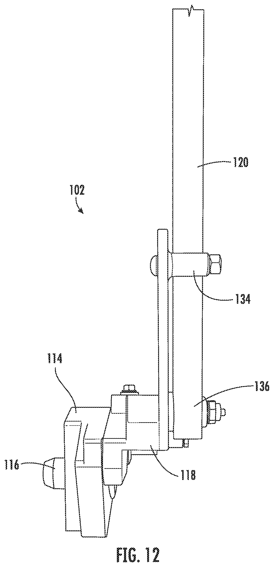 Patent US12616085 Figure 12 – Brush attachment system for a turfgrass mower