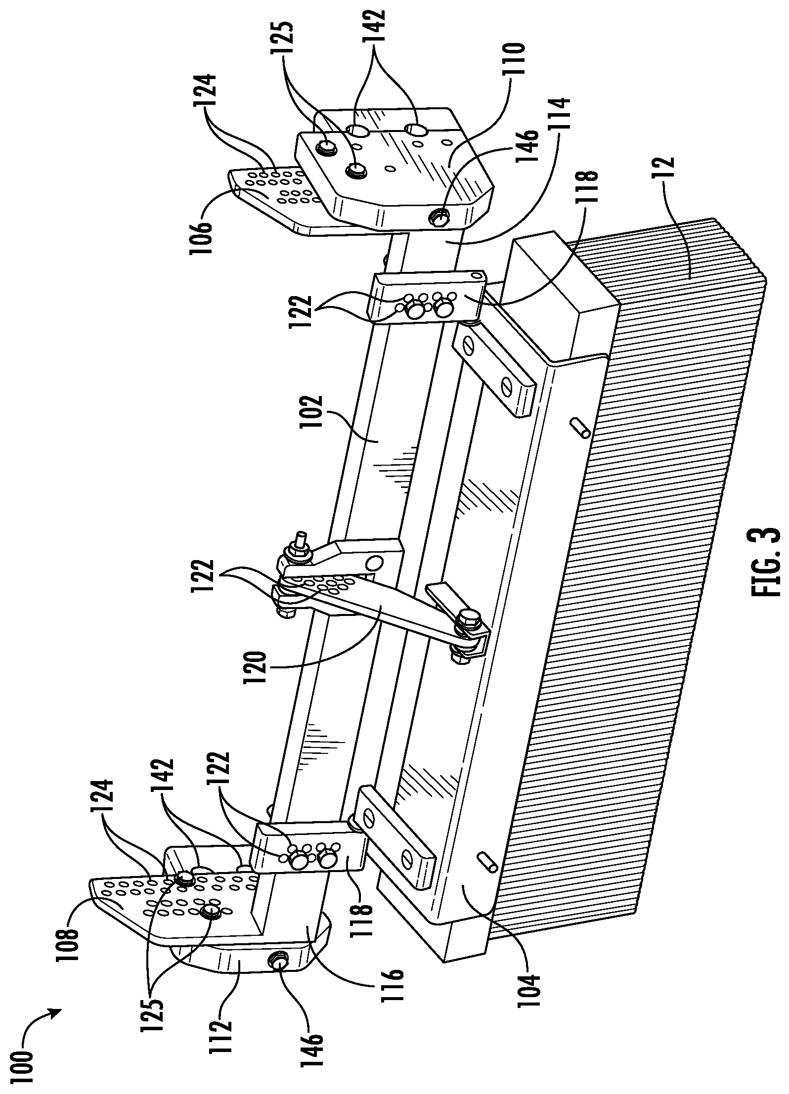 Patent US12616086 Figure 3 – Brush attachment system for a turfgrass mower
