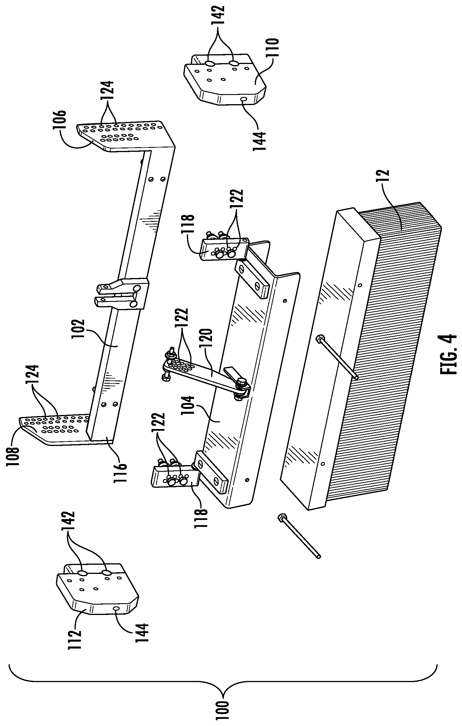 Patent US12616086 Figure 4 – Brush attachment system for a turfgrass mower