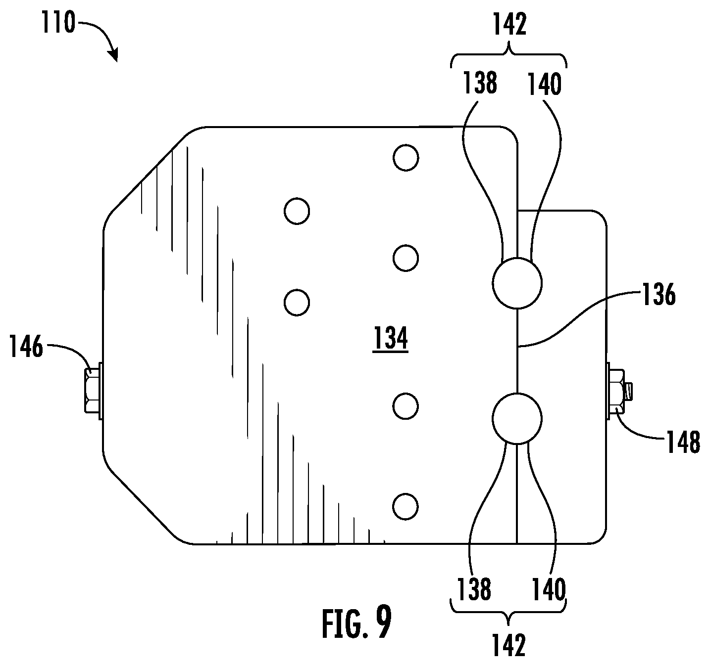Patent US12616086 Figure 9 – Brush attachment system for a turfgrass mower