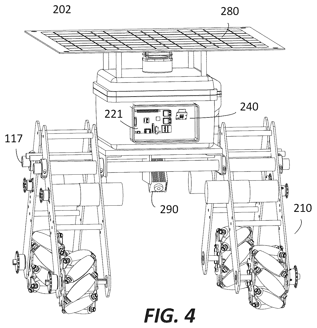 Patent US12616087 Figure 4 – System for depredator and predator control using a robot and sensory controlling apparatus