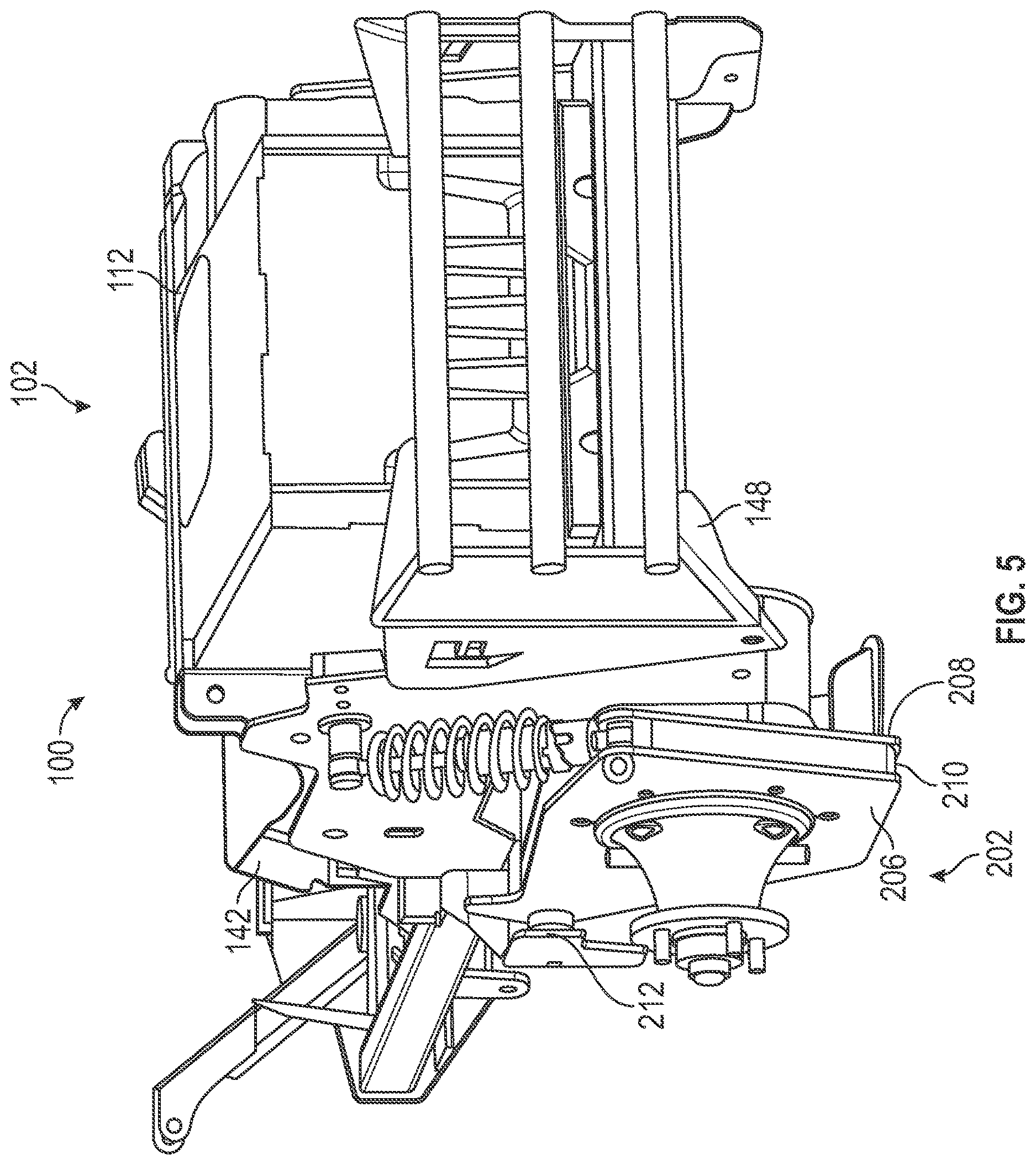 Patent US12616090 Figure 5 – Suspension system for electric power equipment