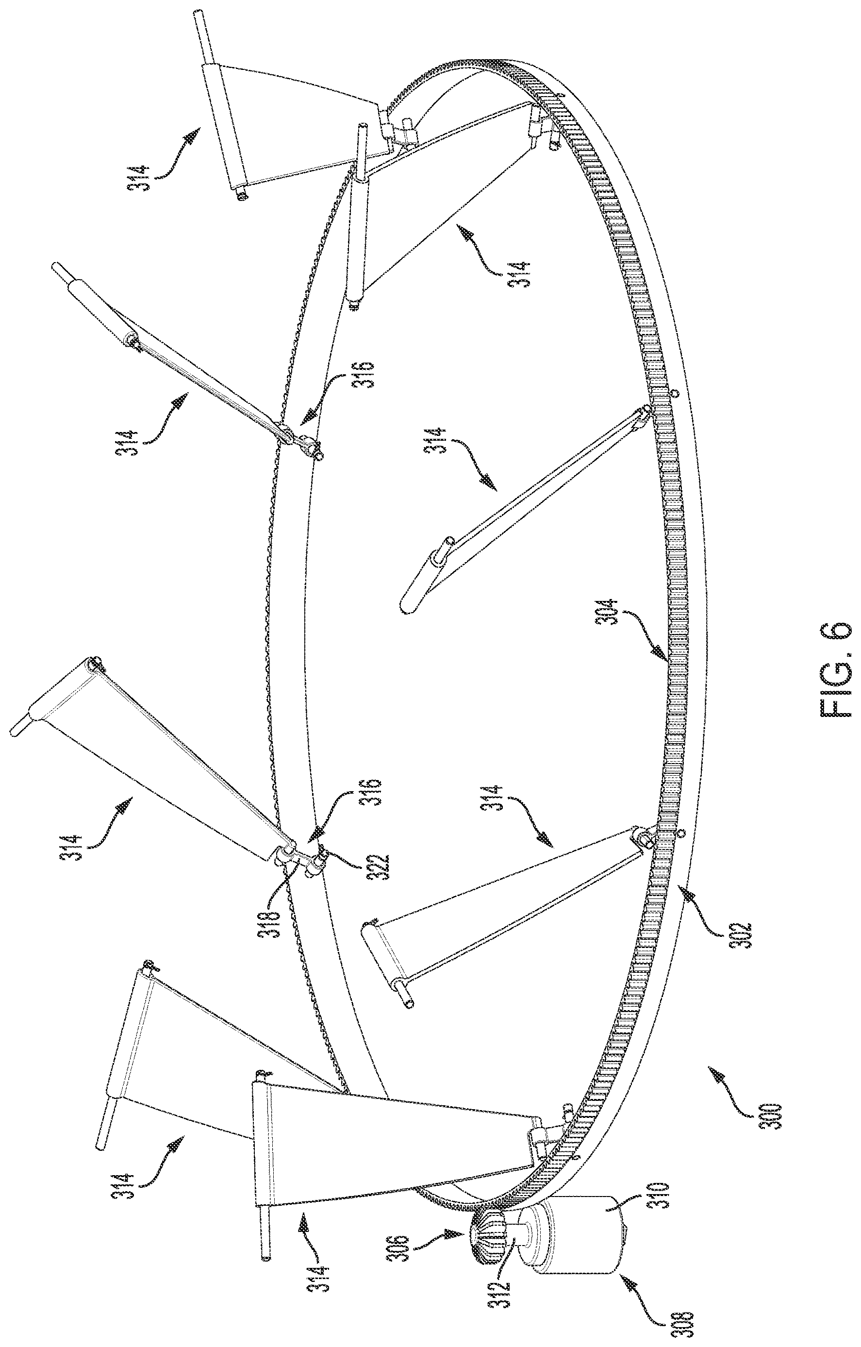Patent US12616095 Figure 6 – Primary extractor of a sugarcane harvester including variable angle guide vanes