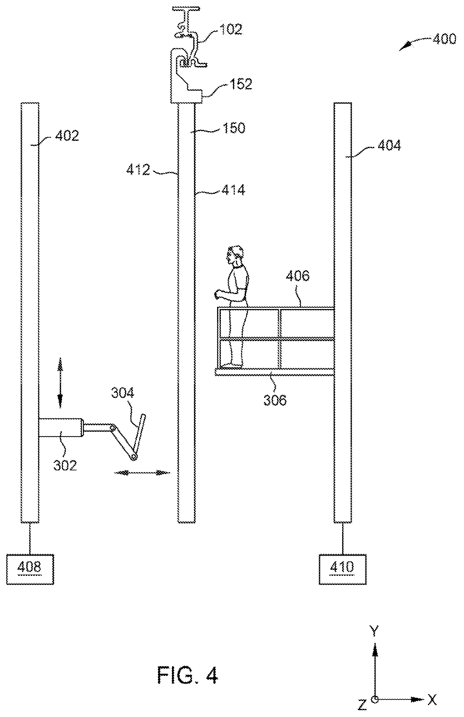 Patent US12616097 Figure 4 – Robotic harvesting system for vertical plant cultivation