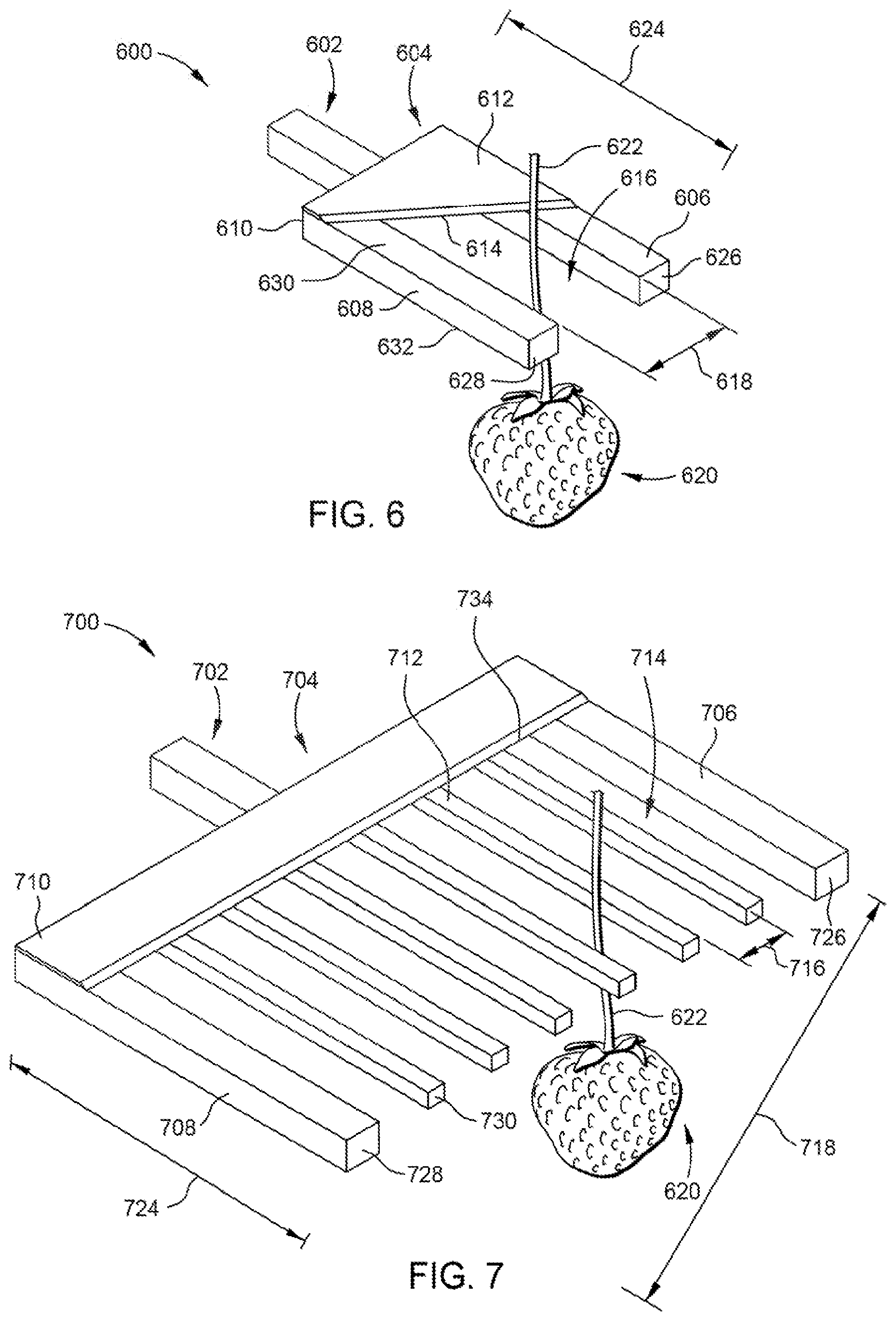 Patent US12616097 Figure 6 – Robotic harvesting system for vertical plant cultivation