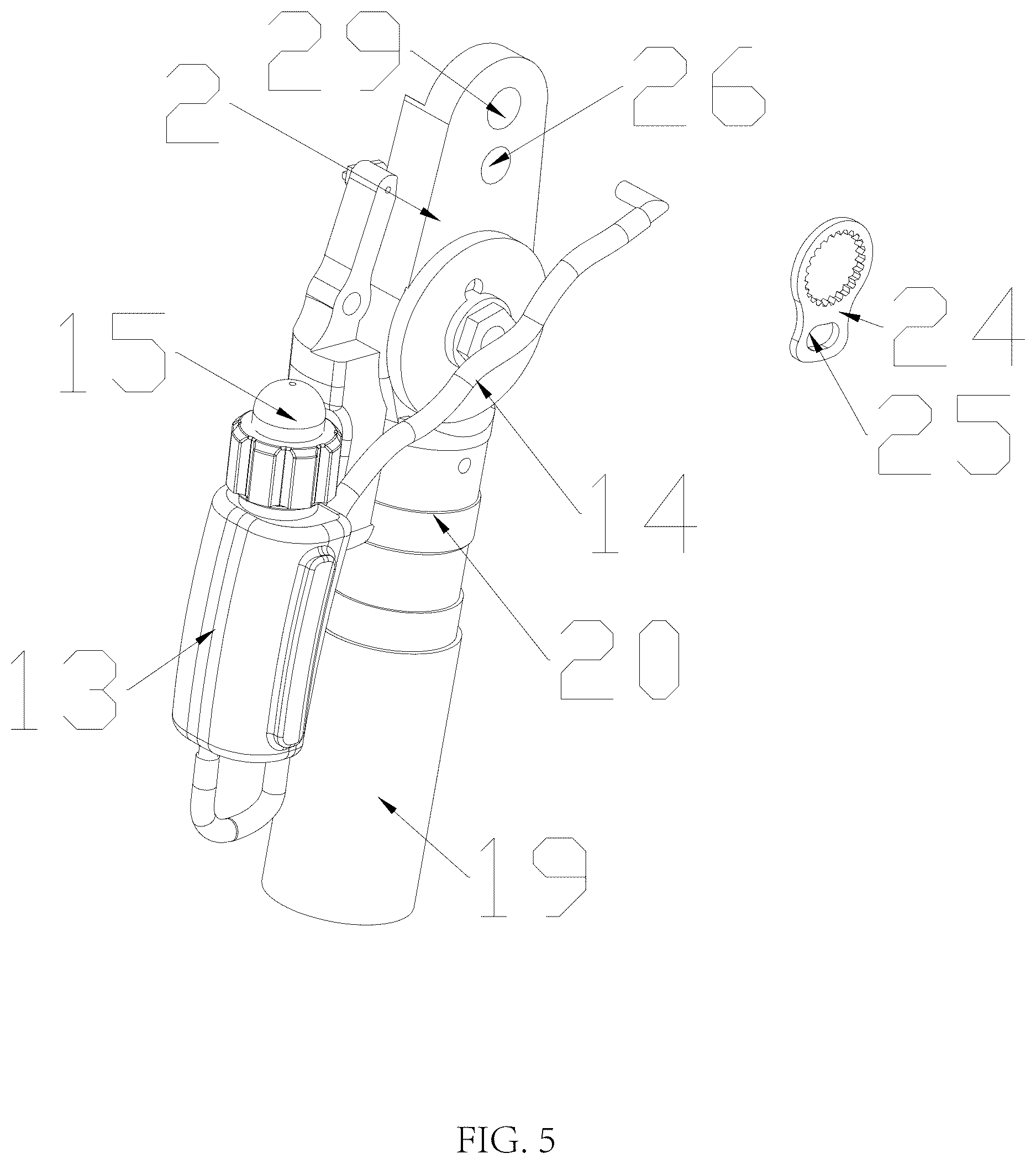 Patent US12616102 Figure 5 – Electric pruning shear