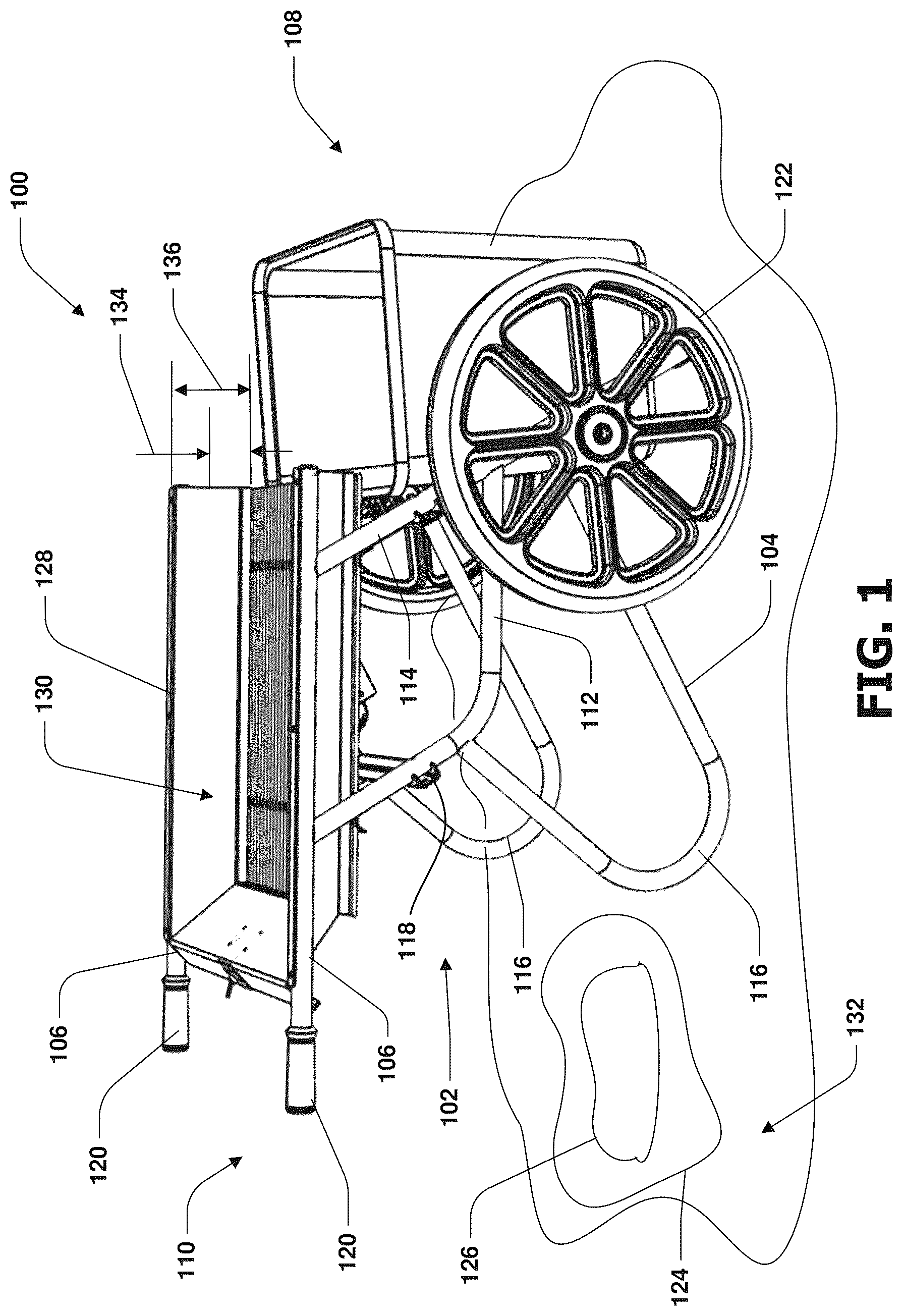 Patent US12616162 Figure 1 – Bedding material separator