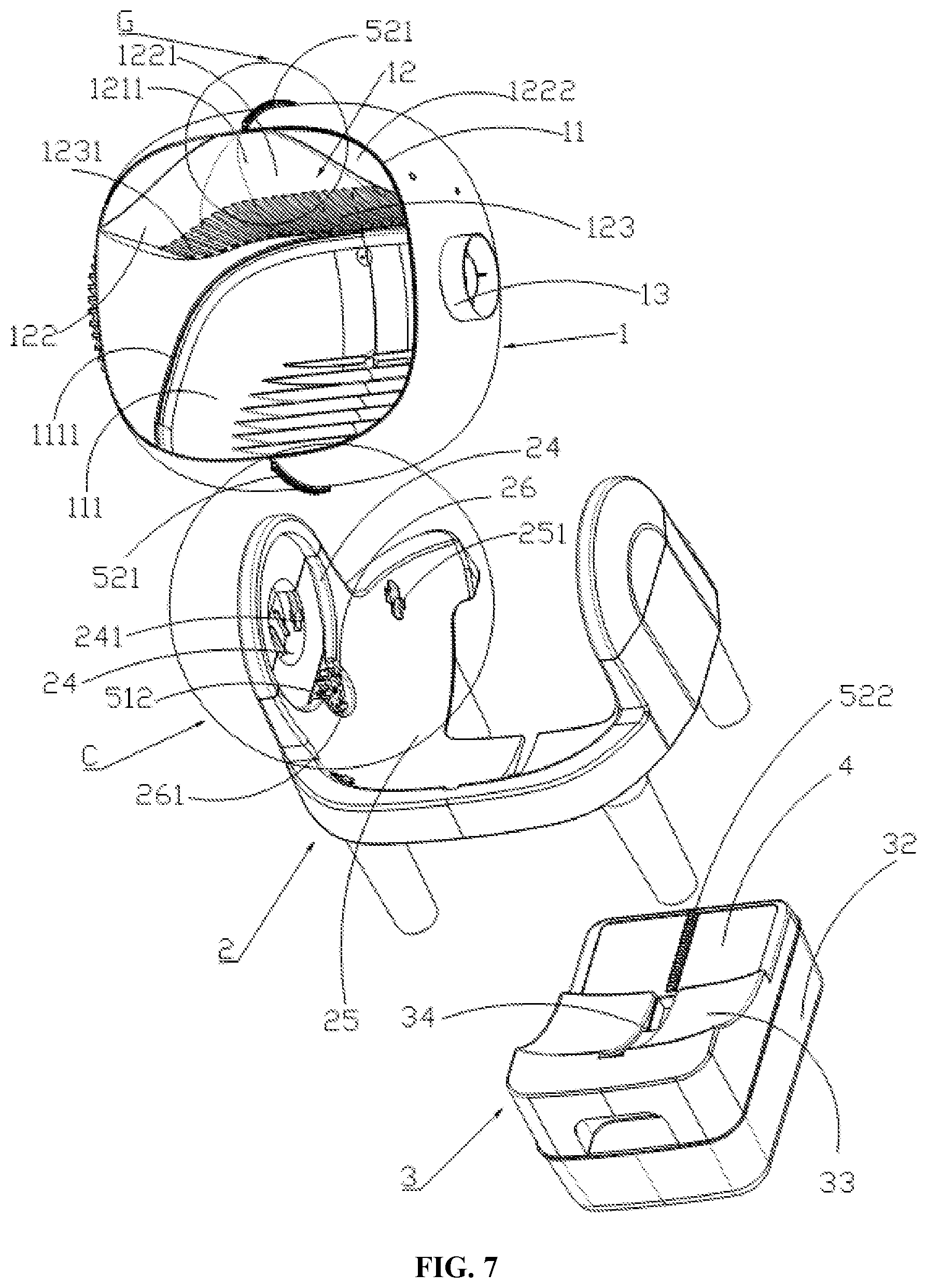 Patent US12616163 Figure 7 – Pet toilet