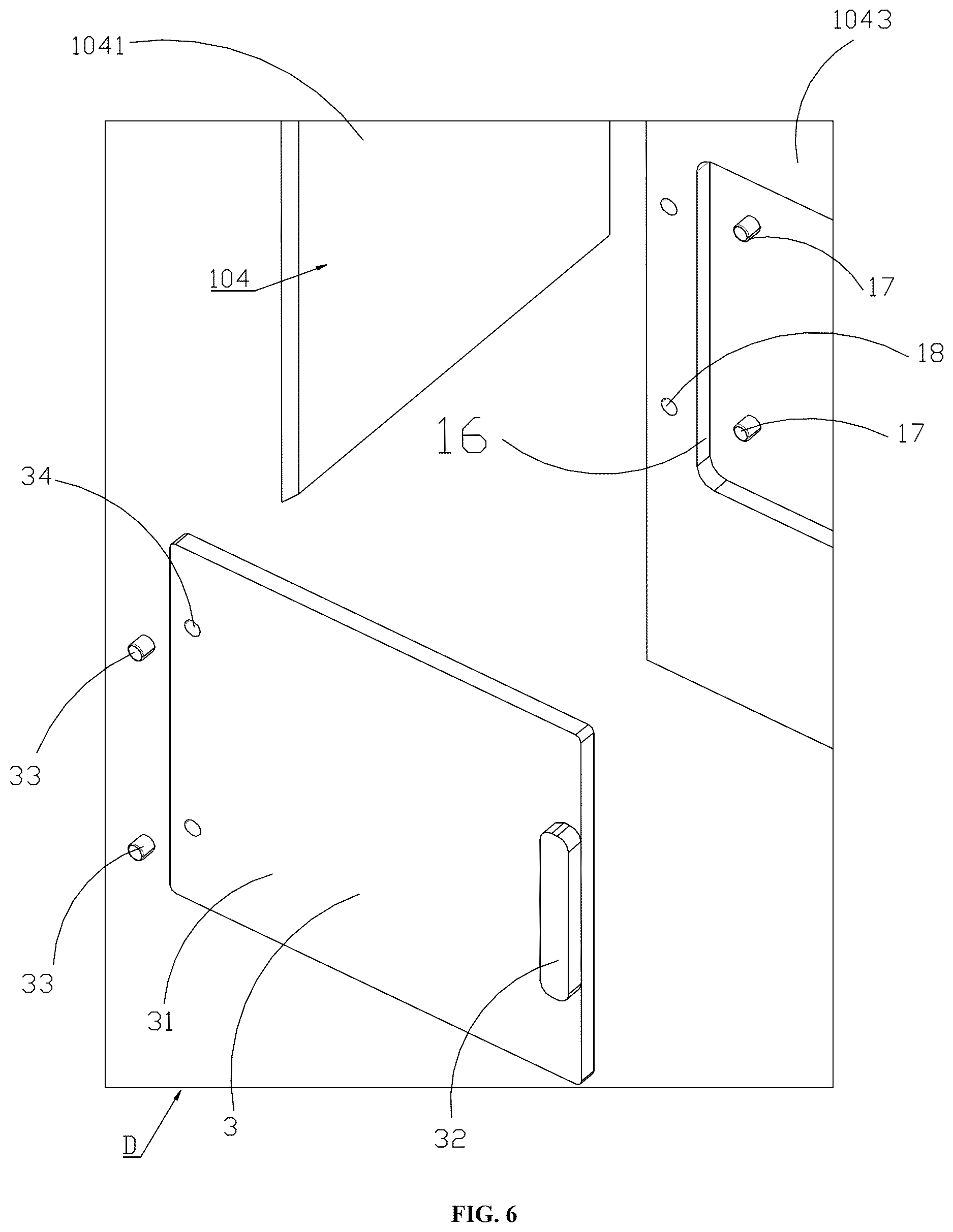 Patent US12616165 Figure 6 – Pet housing crate