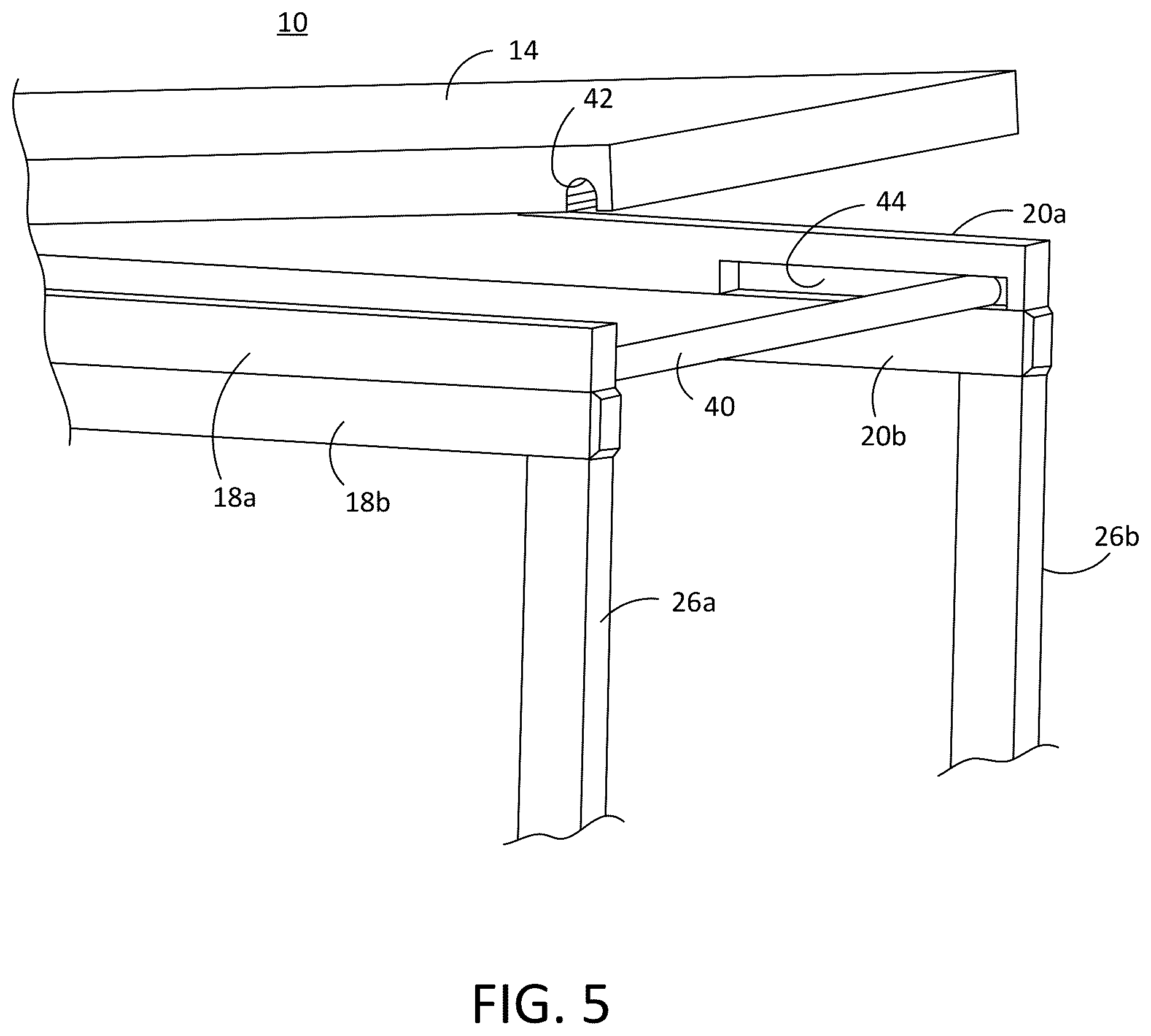 Patent US12616167 Figure 3 – Furniture bench with a pet ramp