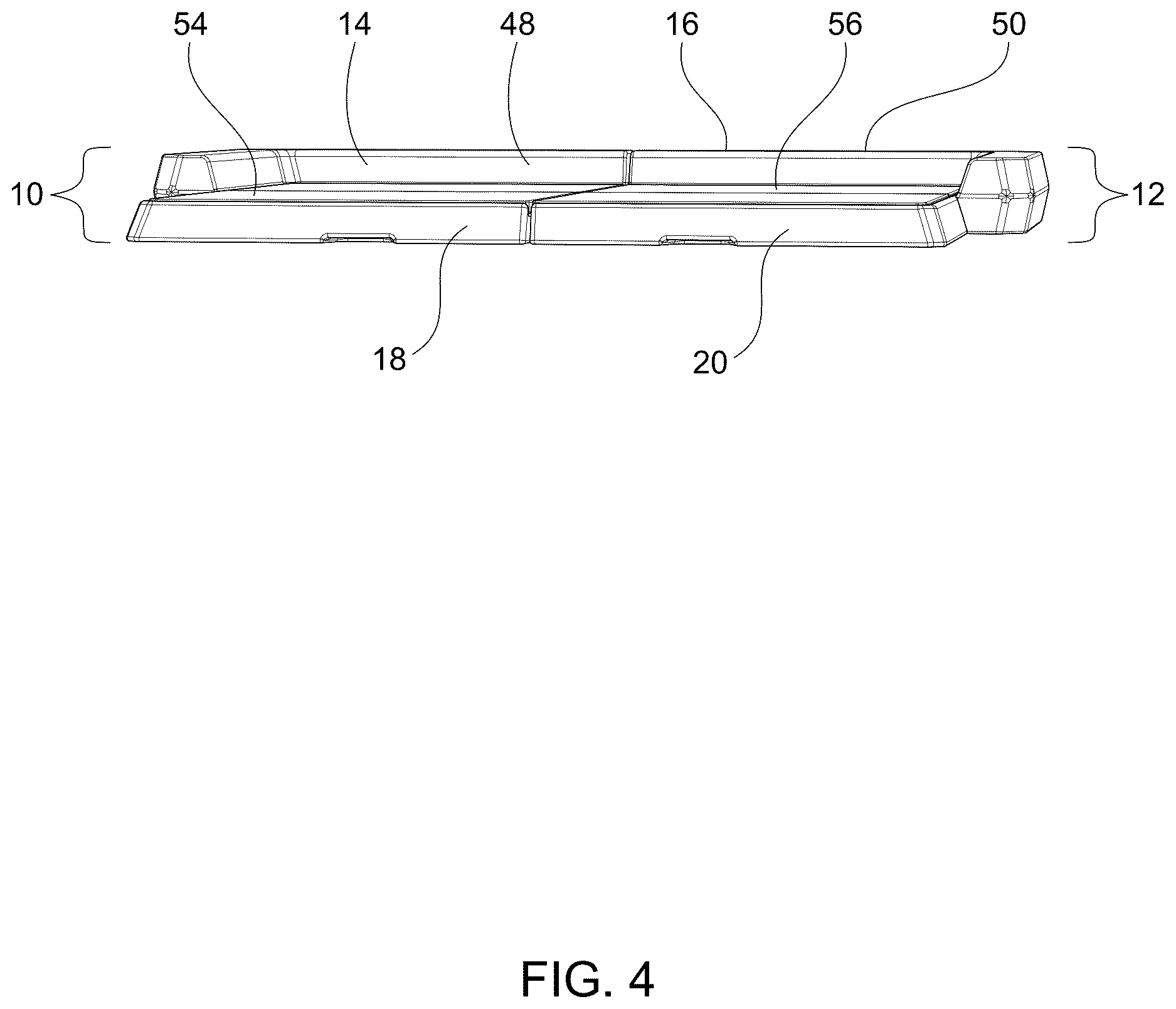 Patent US12616168 Figure 4 – Modular and interlocking foldable portable dog bed