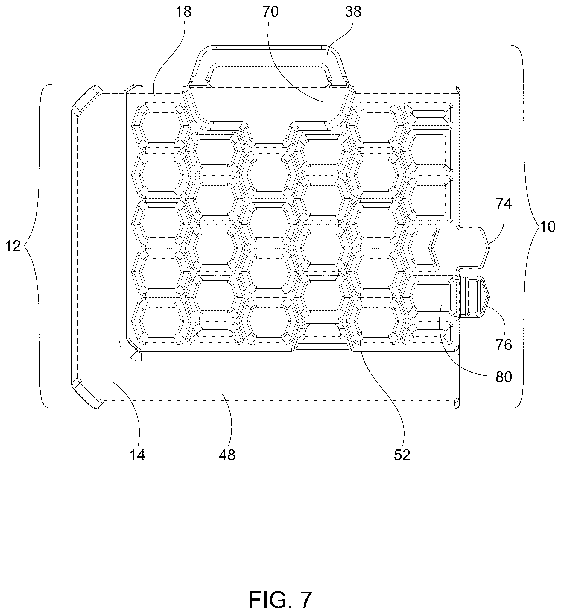 Patent US12616168 Figure 7 – Modular and interlocking foldable portable dog bed