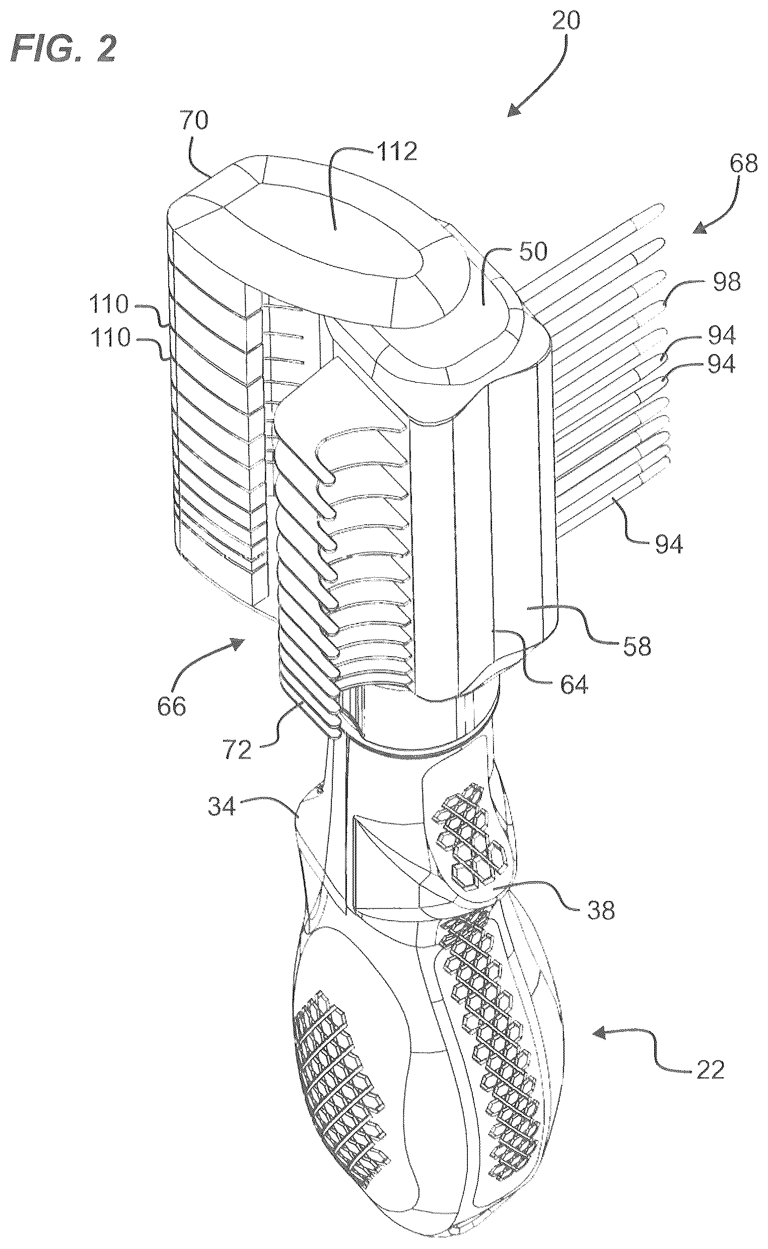 Patent US12616171 Figure 2 – Animal grooming tool and methods