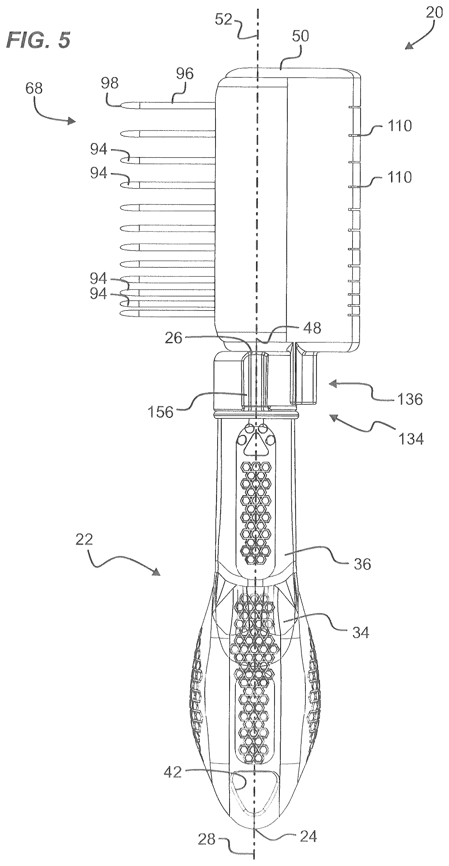 Patent US12616171 Figure 5 – Animal grooming tool and methods