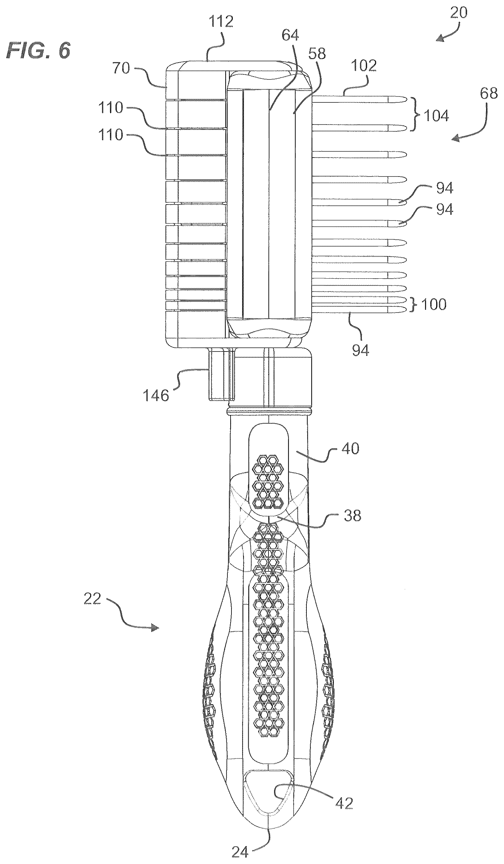 Patent US12616171 Figure 6 – Animal grooming tool and methods