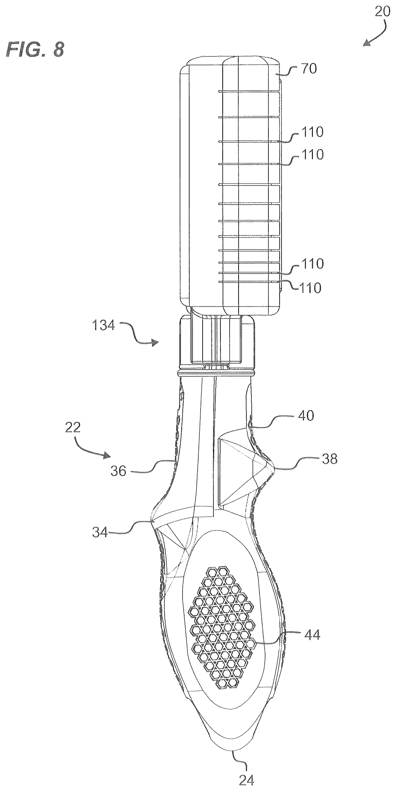 Patent US12616171 Figure 8 – Animal grooming tool and methods